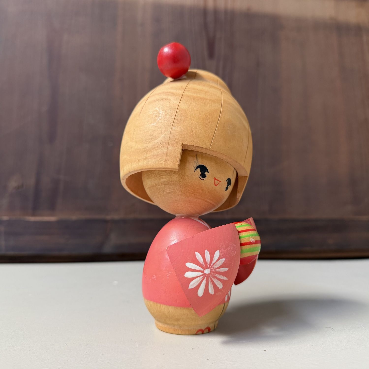 Vintage Sōsaku Kokeshi door Ishida Waichi, 1980s