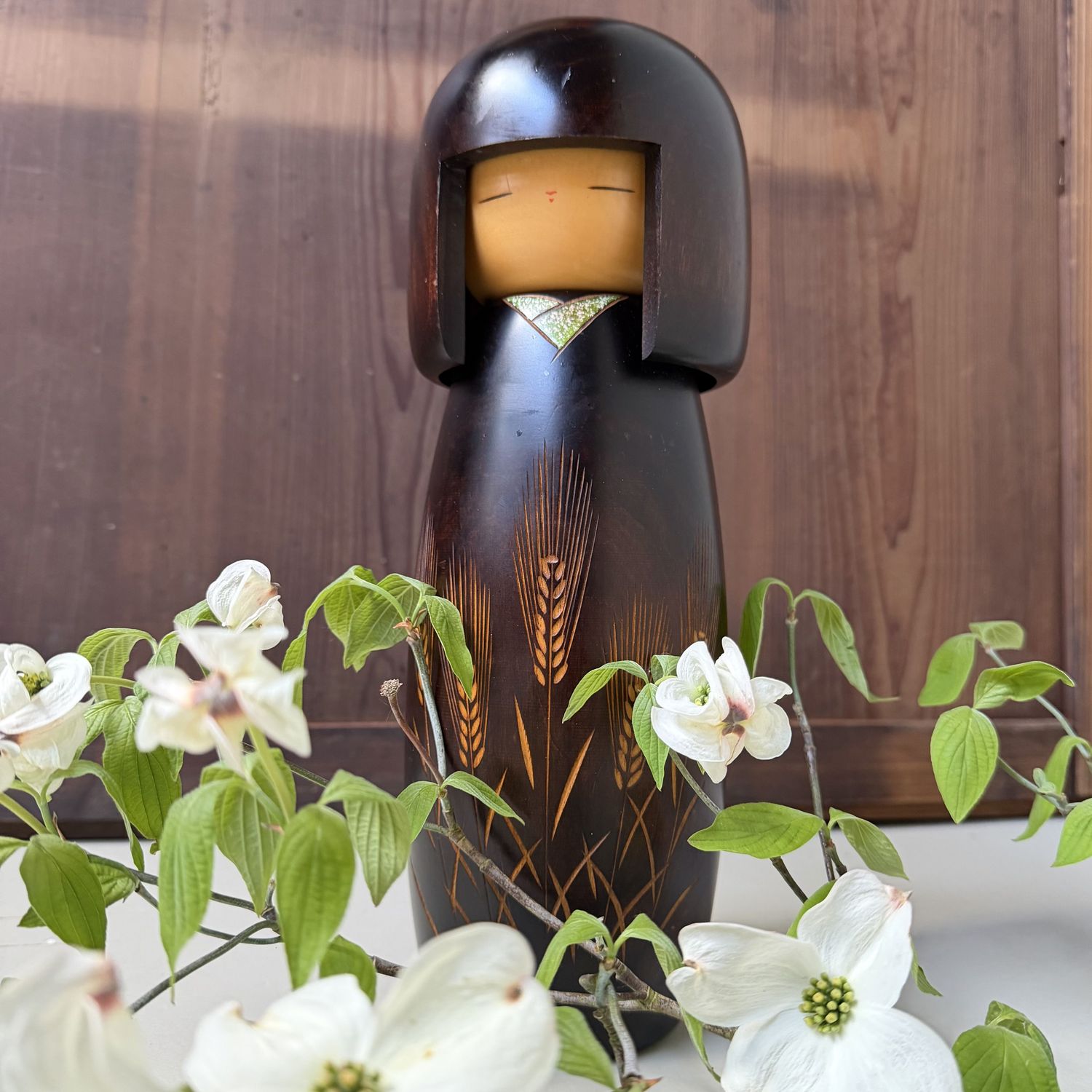 Vintage Usaburo Kokeshi “Bakushū” by Okamoto Usaburo, 1970s Vintage Usaburo Kokeshi “Bakushū” by Okamoto Usaburo, 1970s