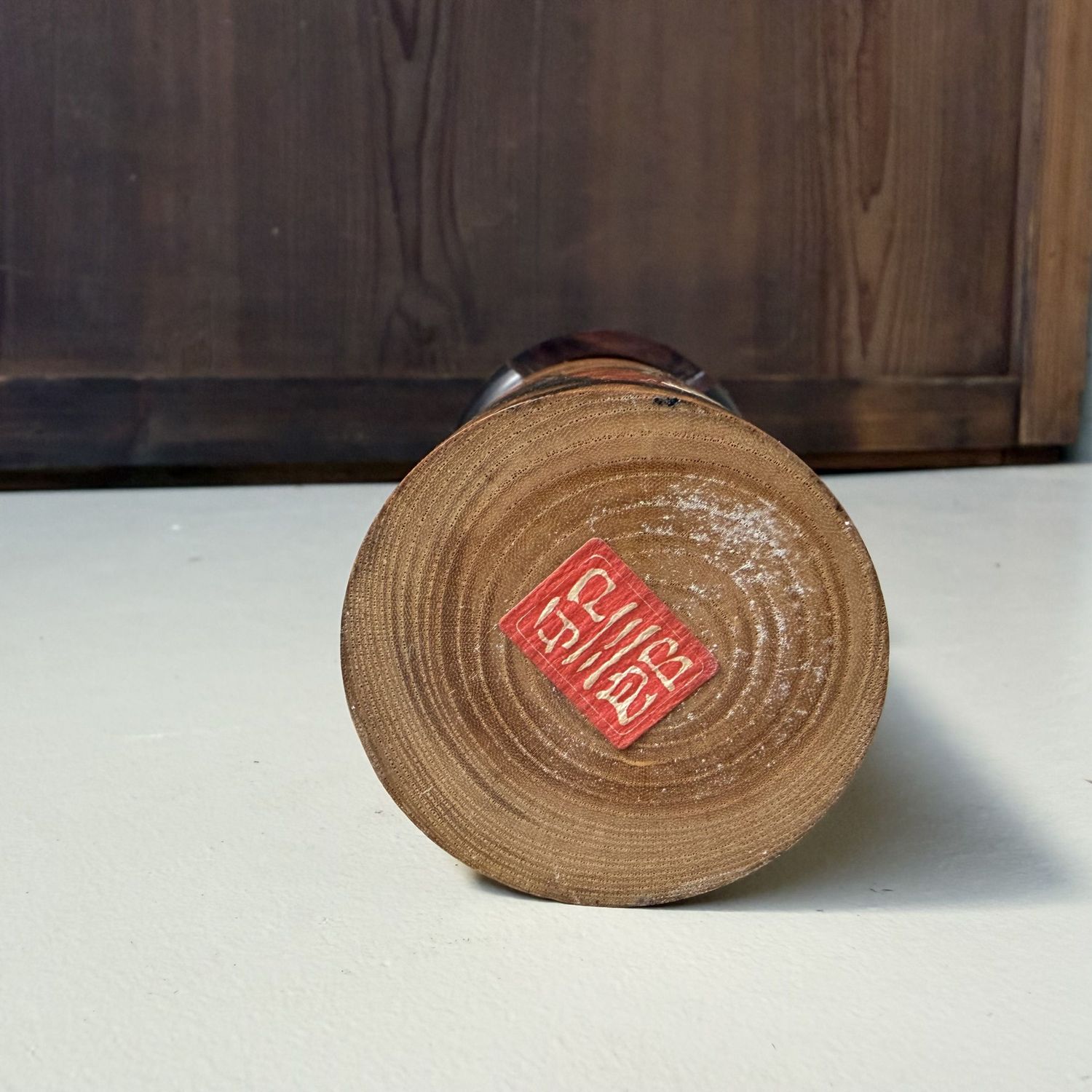Vintage Flower Kokeshi by Okamoto Usaburo, 1970s Vintage Flower Kokeshi by Okamoto Usaburo, 1970s