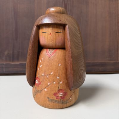 Vintage Sōsaku Kokeshi door Takeda Daisuke, 1970s