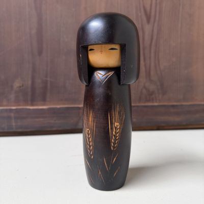 Vintage Usaburo Kokeshi “Bakushū” door Okamoto Usaburo, 1970s