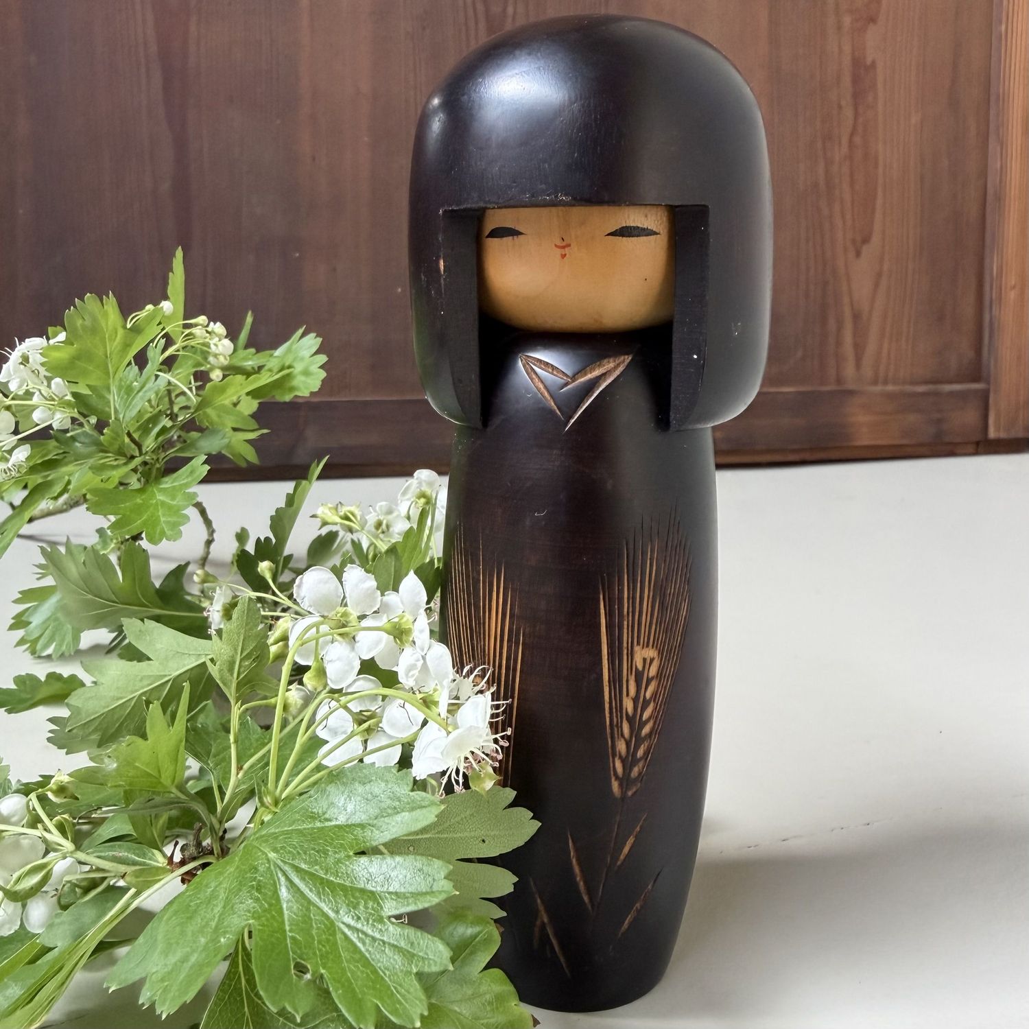 Vintage Usaburo Kokeshi “Bakushū” door Okamoto Usaburo, 1970s