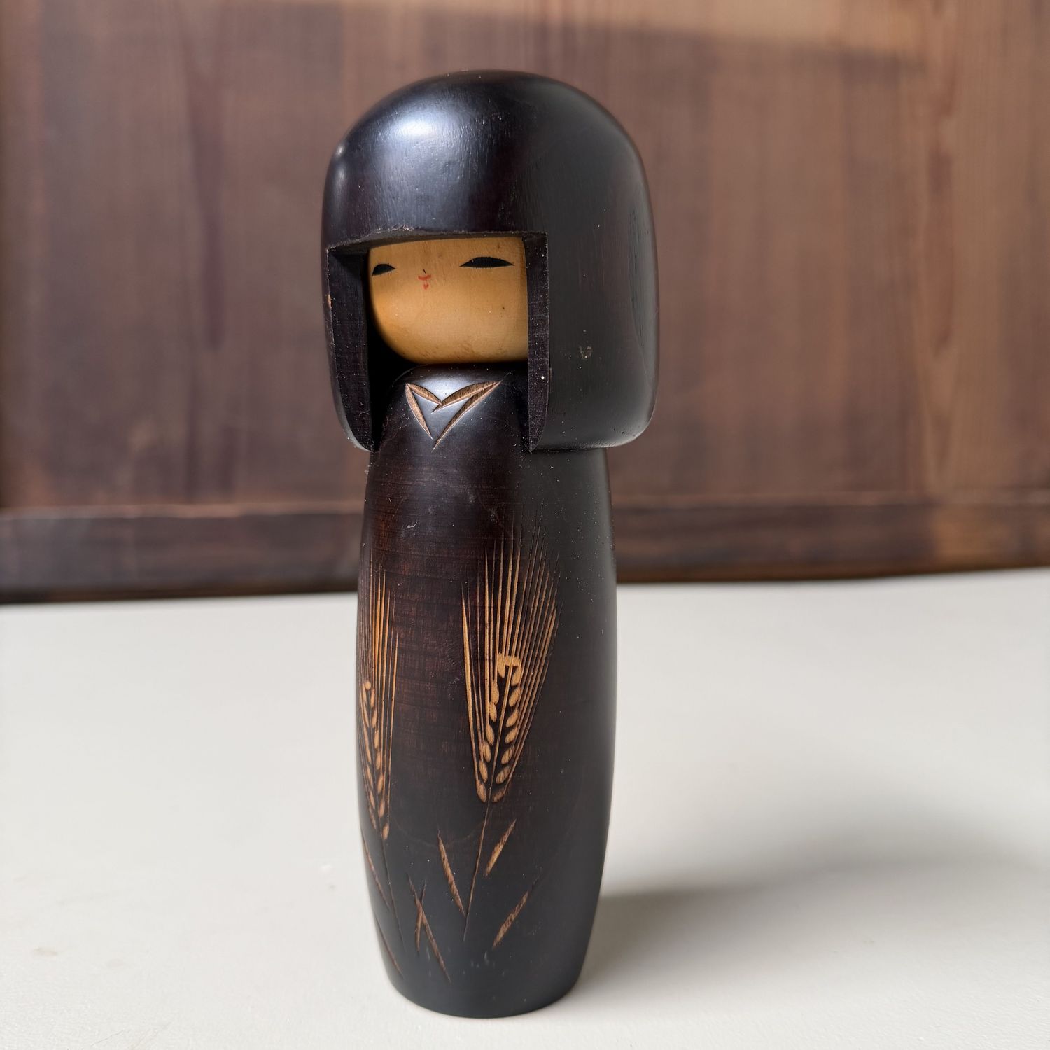 Vintage Usaburo Kokeshi “Bakushū” door Okamoto Usaburo, 1970s