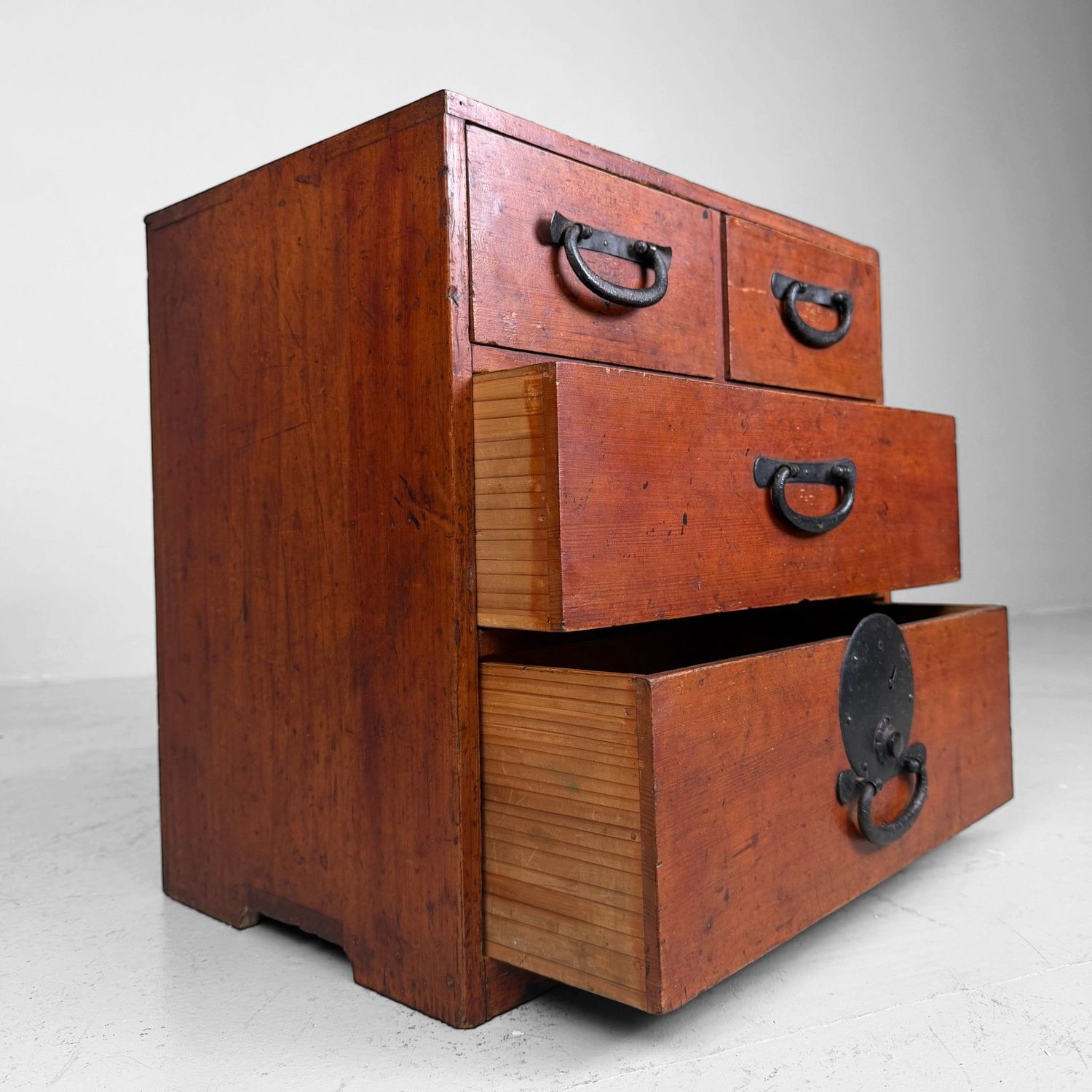 Stylish Japanese Four-Drawer Cabinet, 1930s