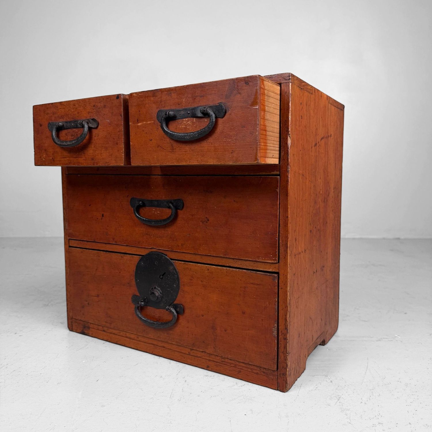 Stylish Japanese Four-Drawer Cabinet, 1930s