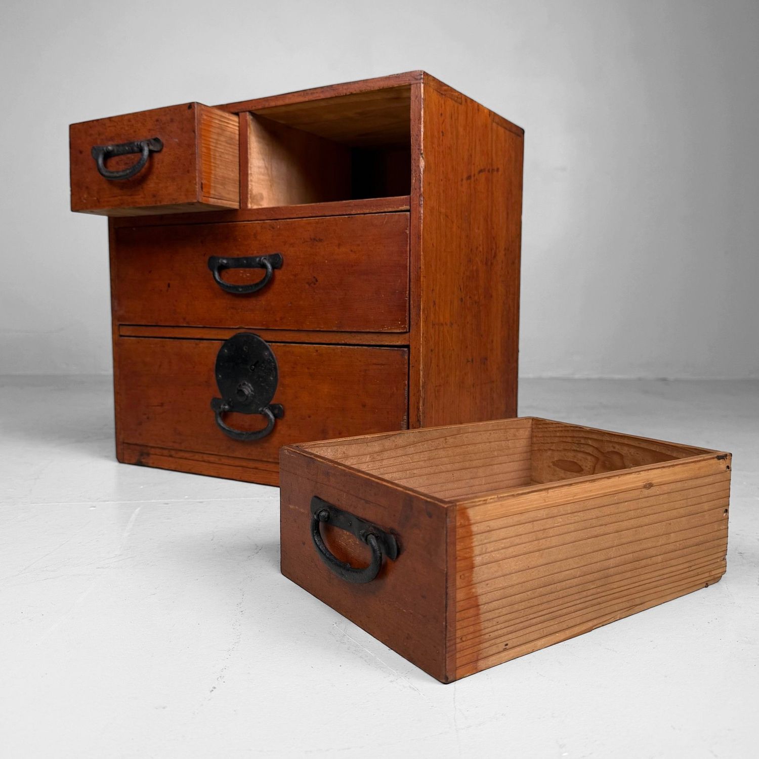 Stylish Japanese Four-Drawer Cabinet, 1930s