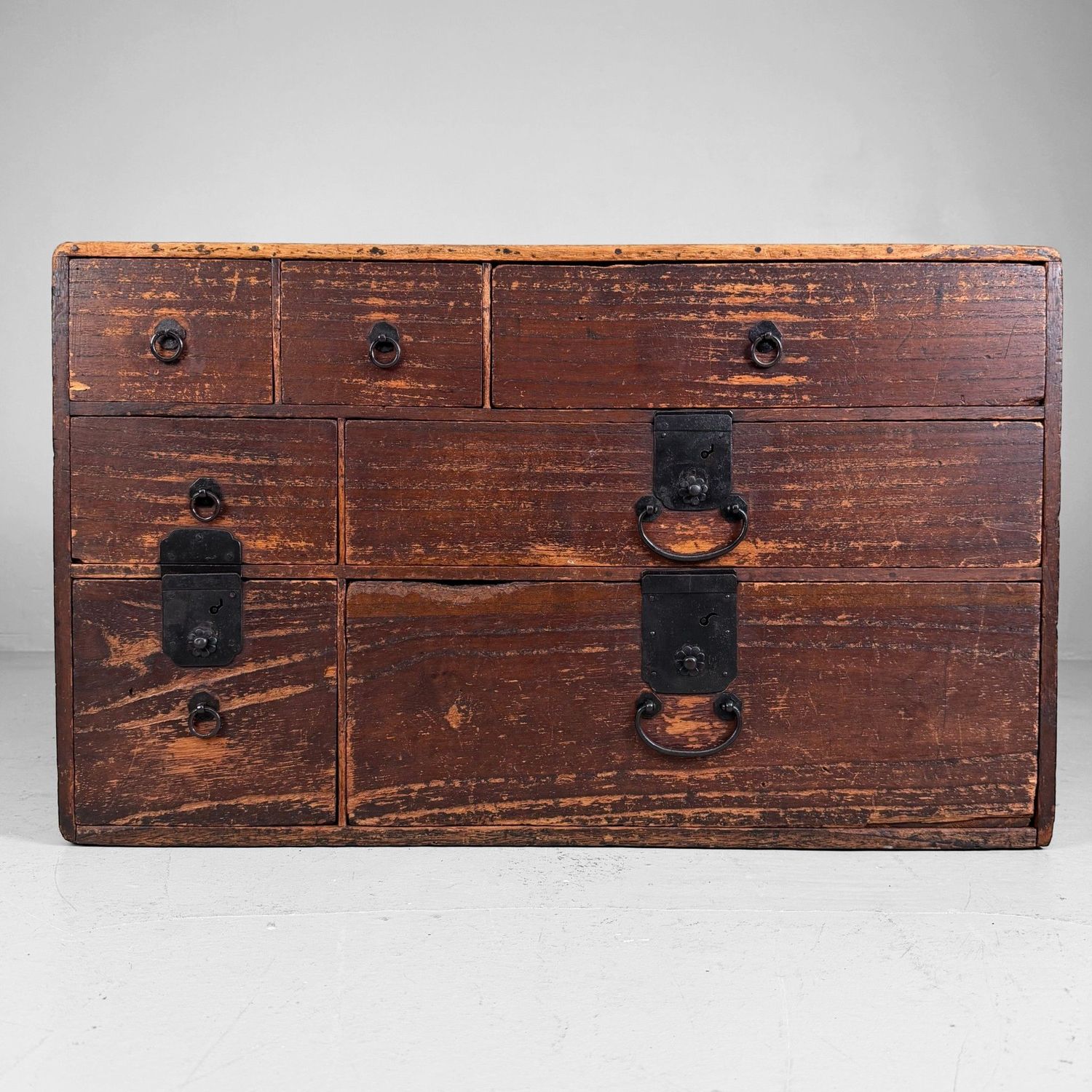 Lage Japanse Kimono Tansu Ladekast, ca. 1900