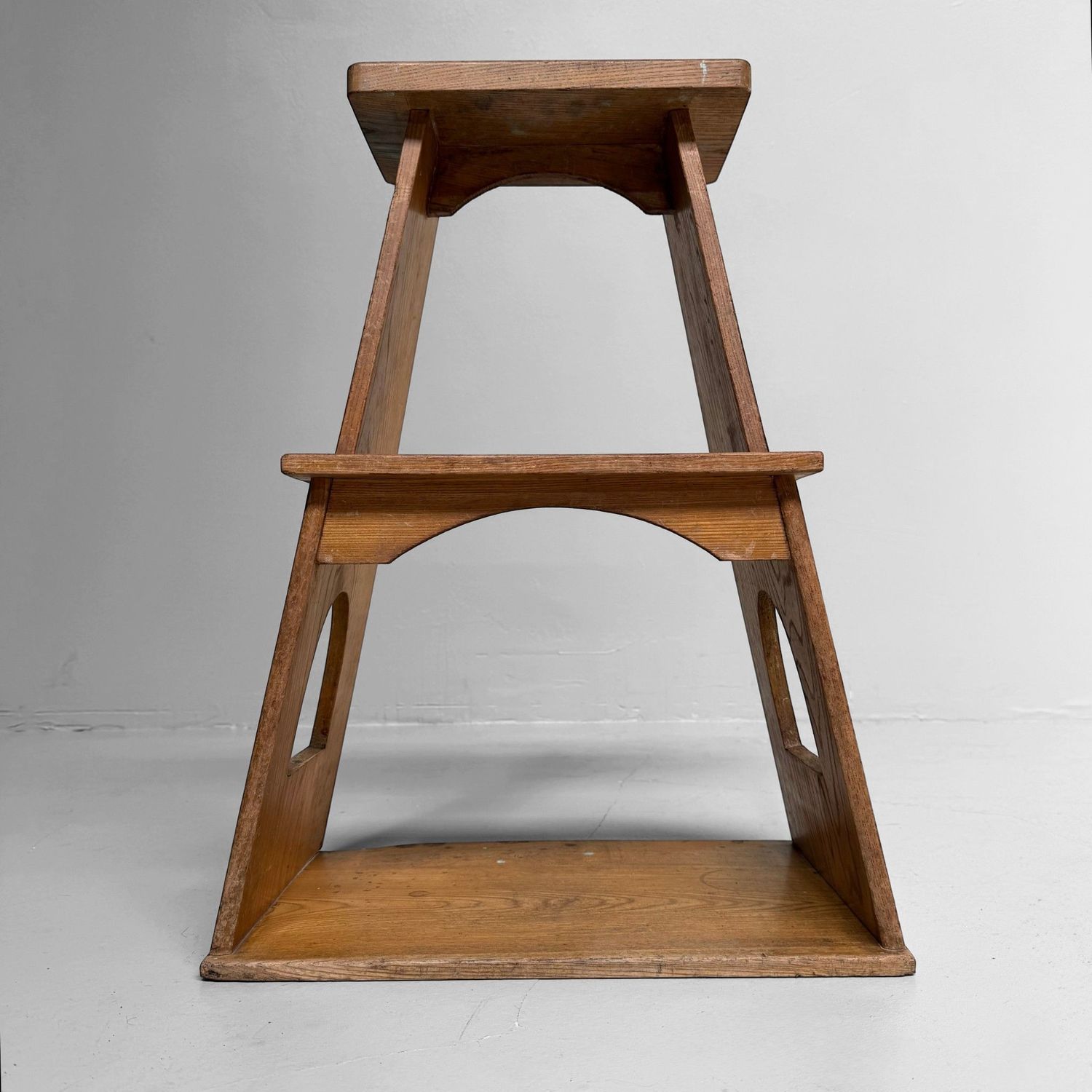 Vintage Japanese Wooden Fumidai Step Stool, 1950–1960