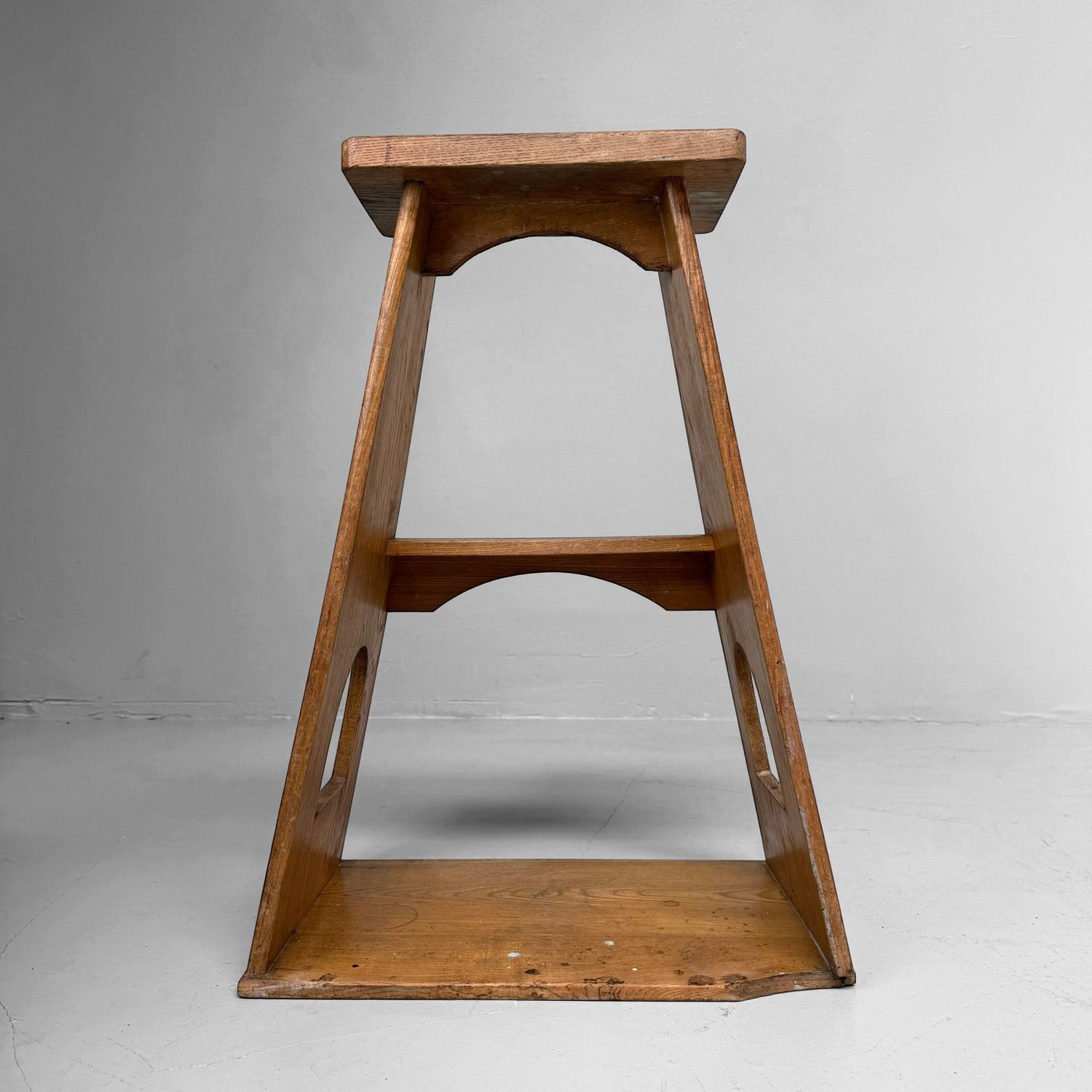 Vintage Japanese Wooden Fumidai Step Stool, 1950–1960