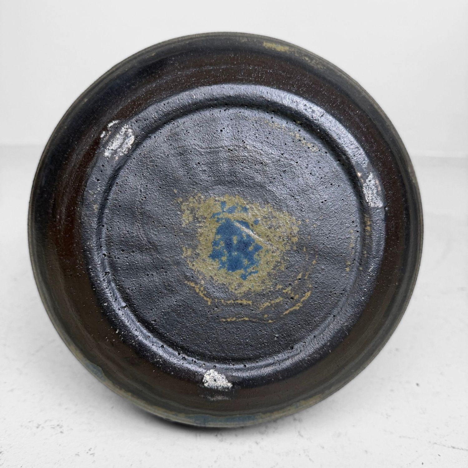 Vintage Japanese Seto Ceramic Ikebana Vase, 1960–1970