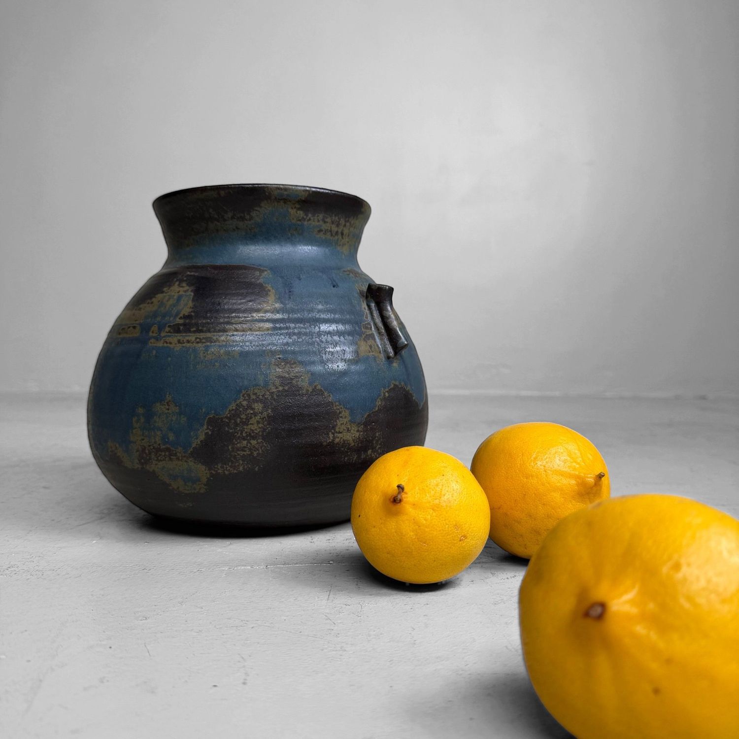 Vintage Japanese Seto Ceramic Ikebana Vase, 1960–1970