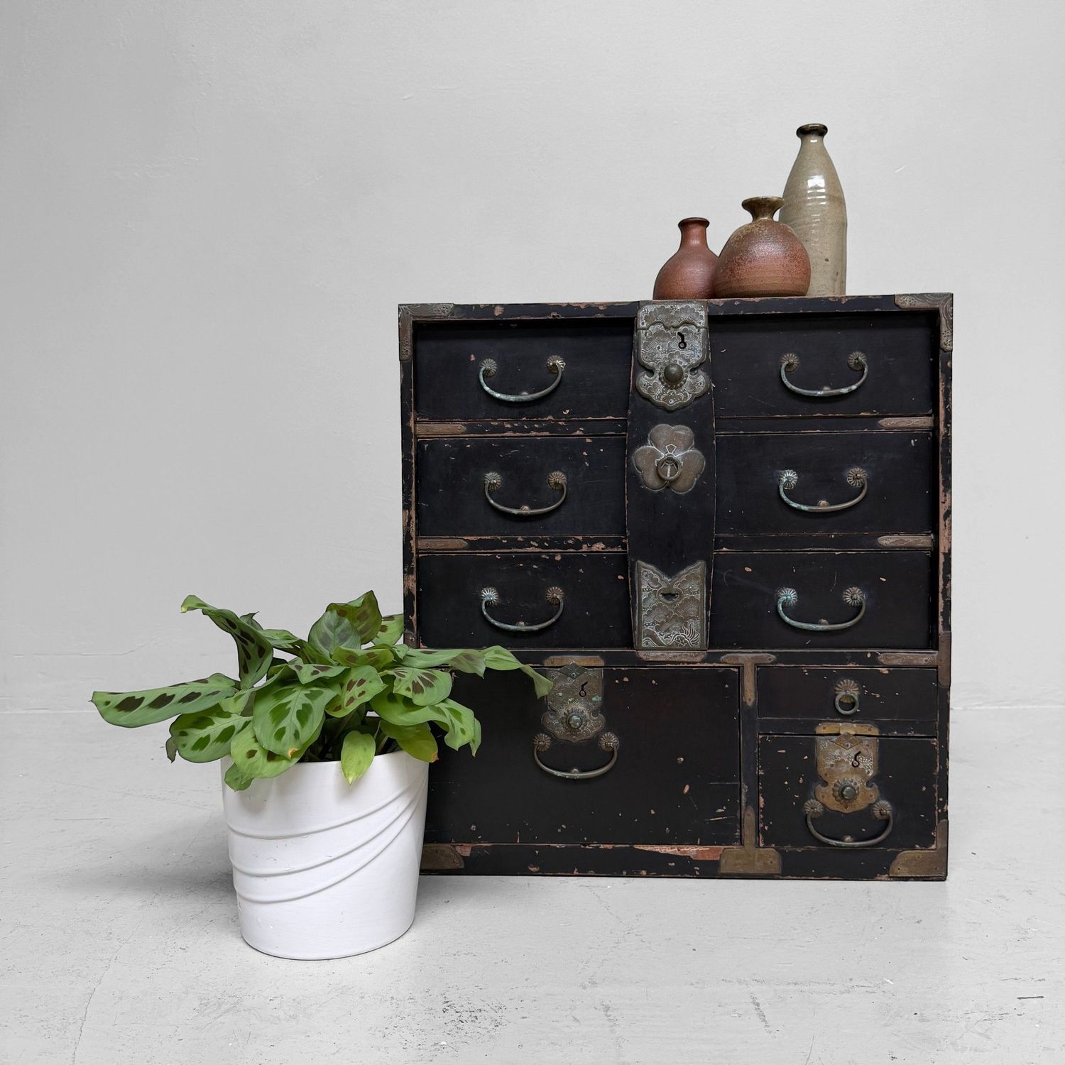 Antique Japanese Ko-Dansu Storage Chest / Display Cabinet, c. 1870