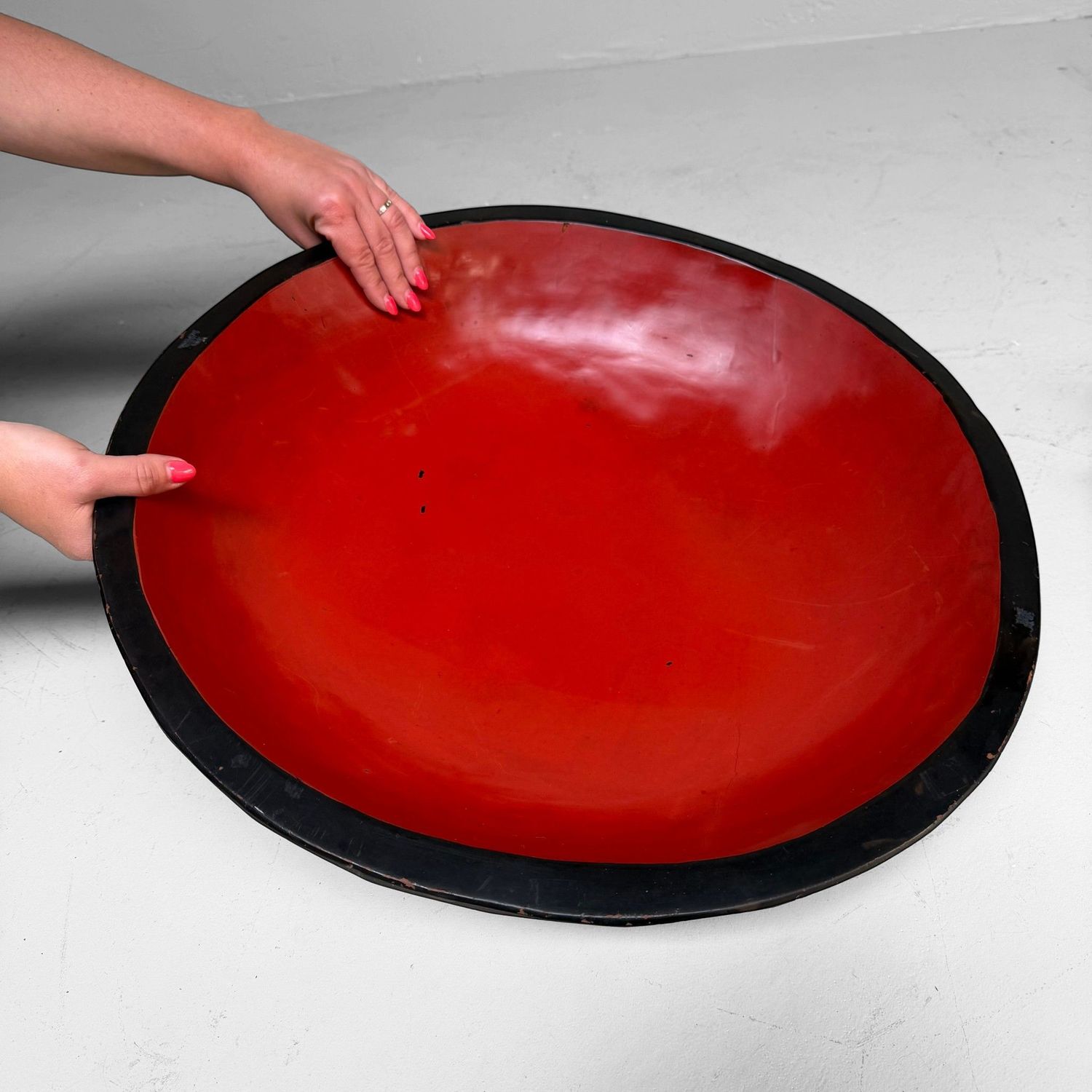 Urushi Japanse Ki-Bachi Mengkom / Decoratieve Schaal, 1930s