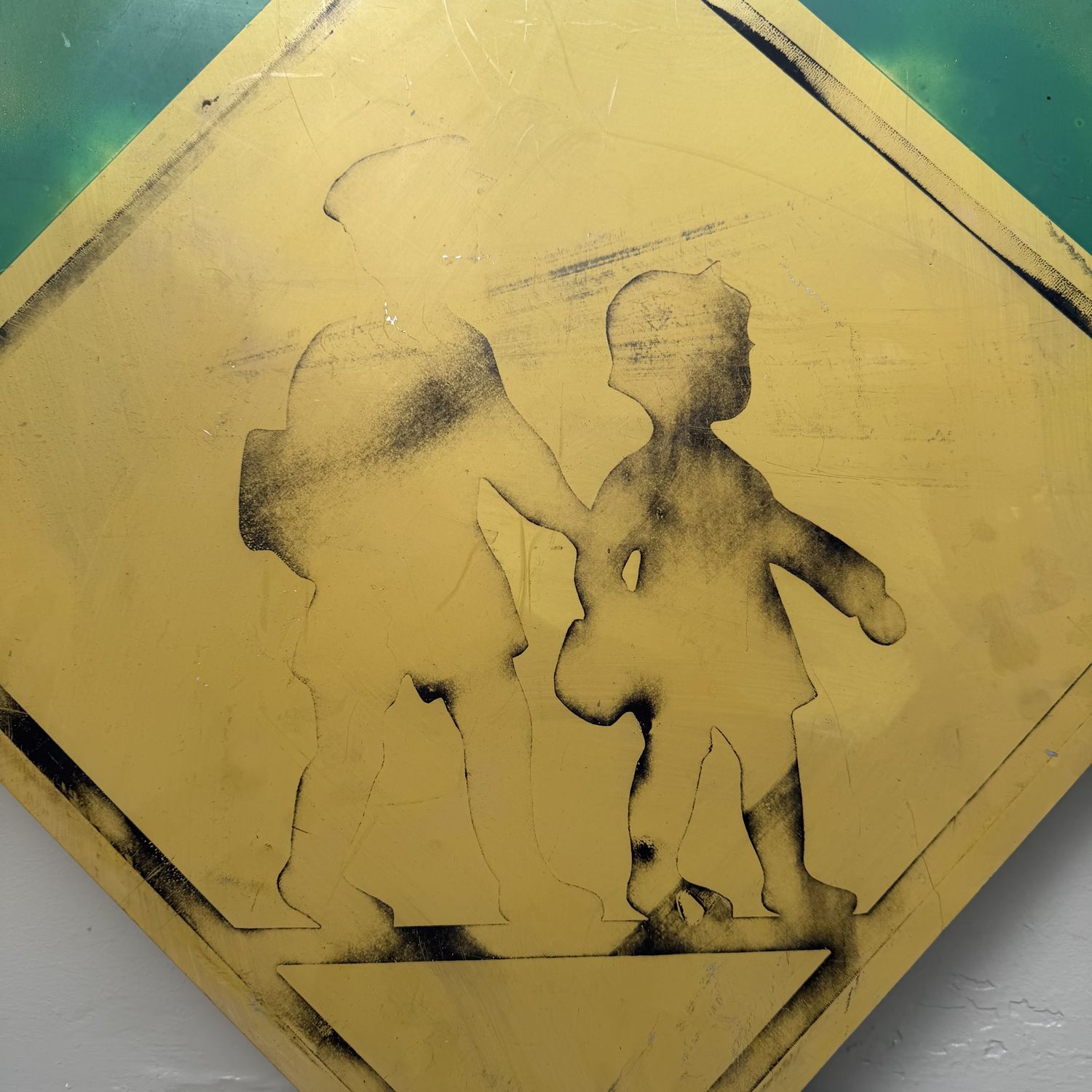 Vintage Japans 'School Zone' Waarschuwingsbord / Wall Object, 1970s
