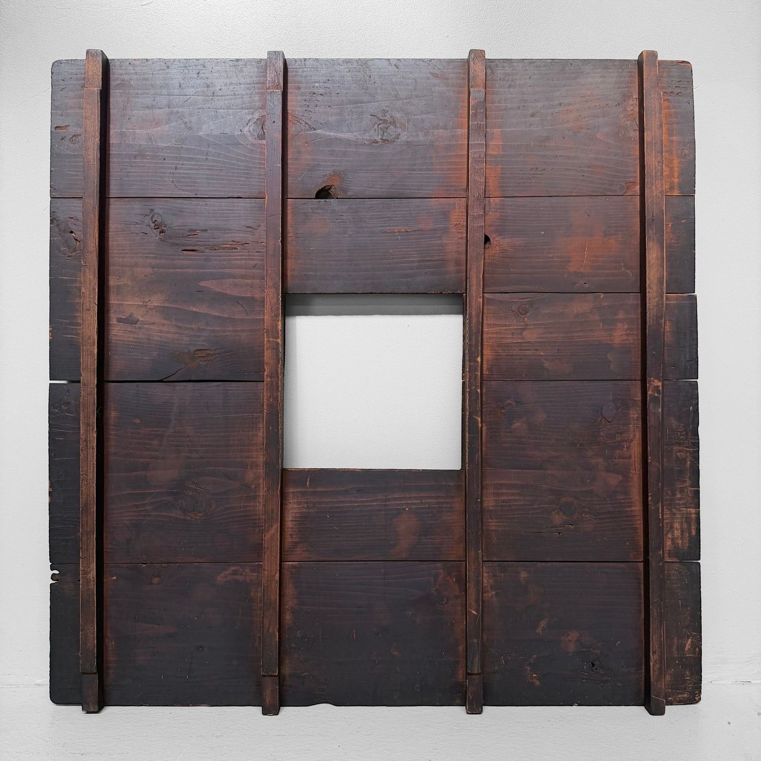 Antique Japanese Hibachi Frame / Wooden Wall Object, 1900s