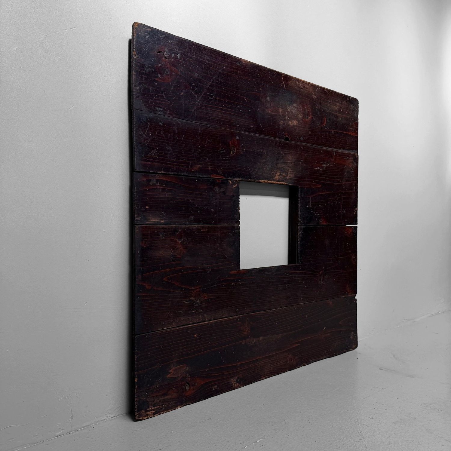 Antique Japanese Hibachi Frame / Wooden Wall Object, 1900s