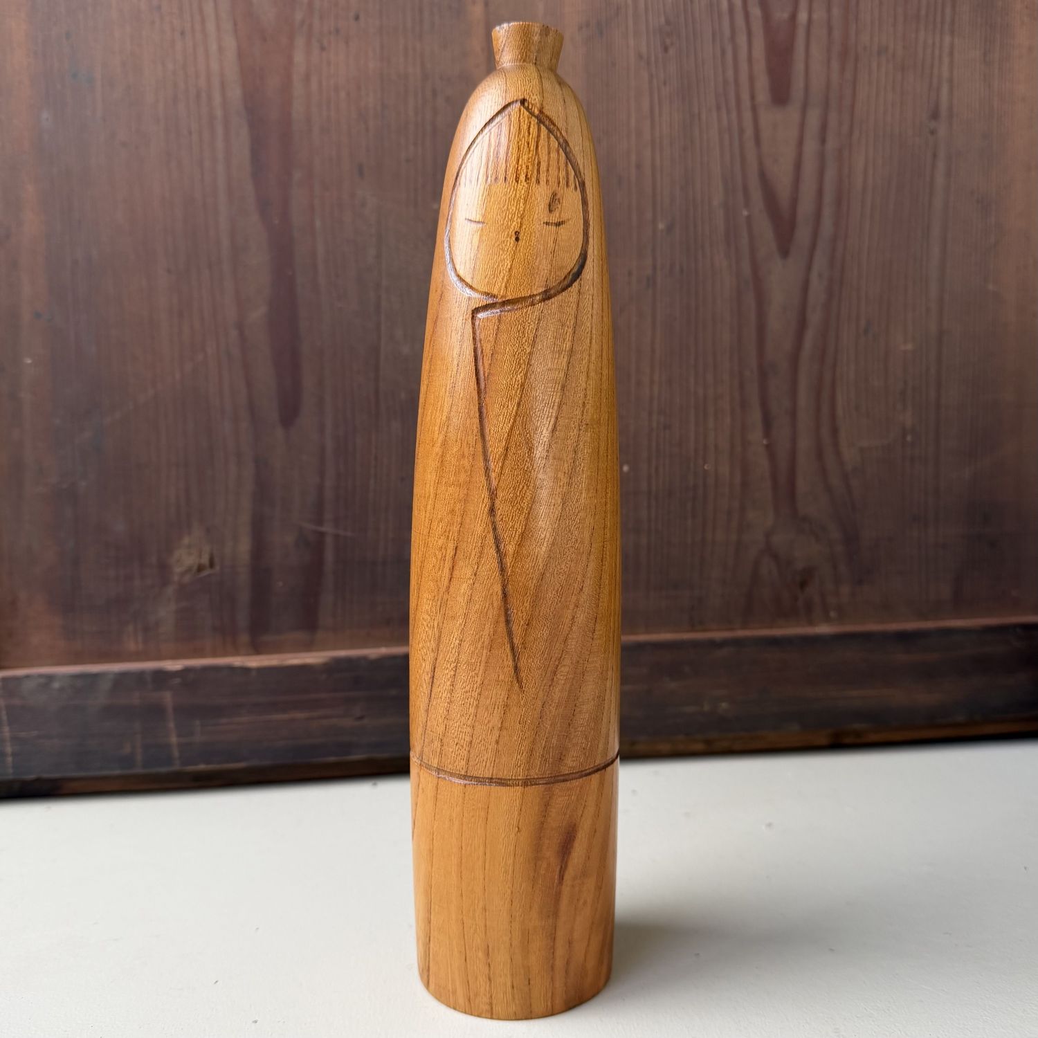 Vintage Japanse Sōsaku Kokeshi door Takanashi Hanpuushi, 1960s Vintage Japanse Sōsaku Kokeshi door Takanashi Hanpuushi, 1960s