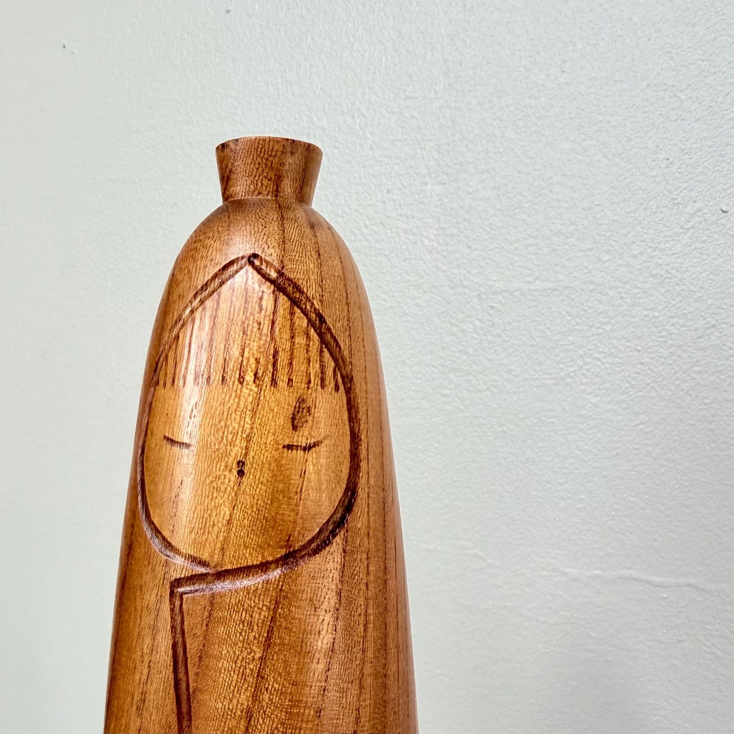 Vintage Japanse Sōsaku Kokeshi door Takanashi Hanpuushi, 1960s