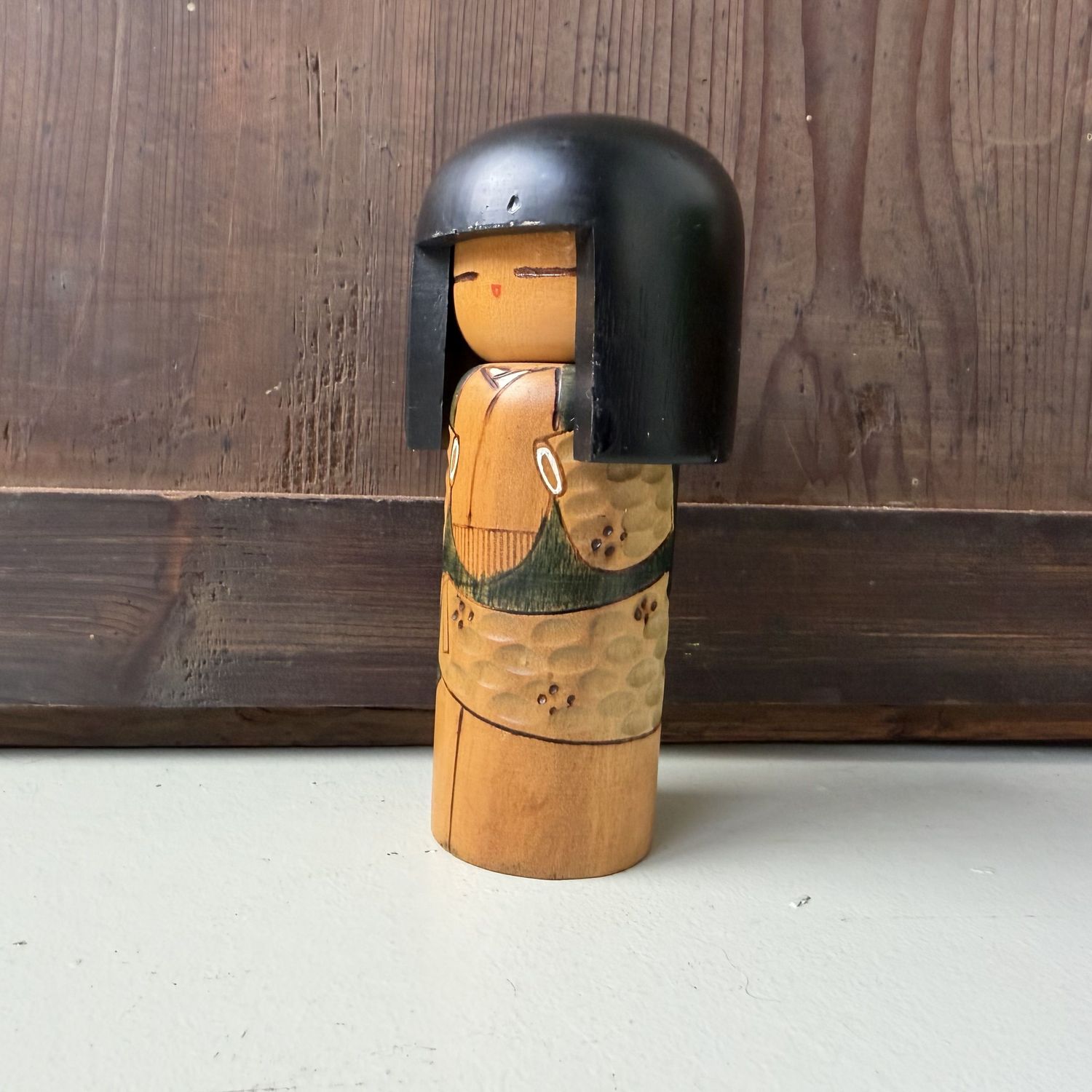 Vintage Japanse Gumma Kokeshi door Kisaku, 1980s