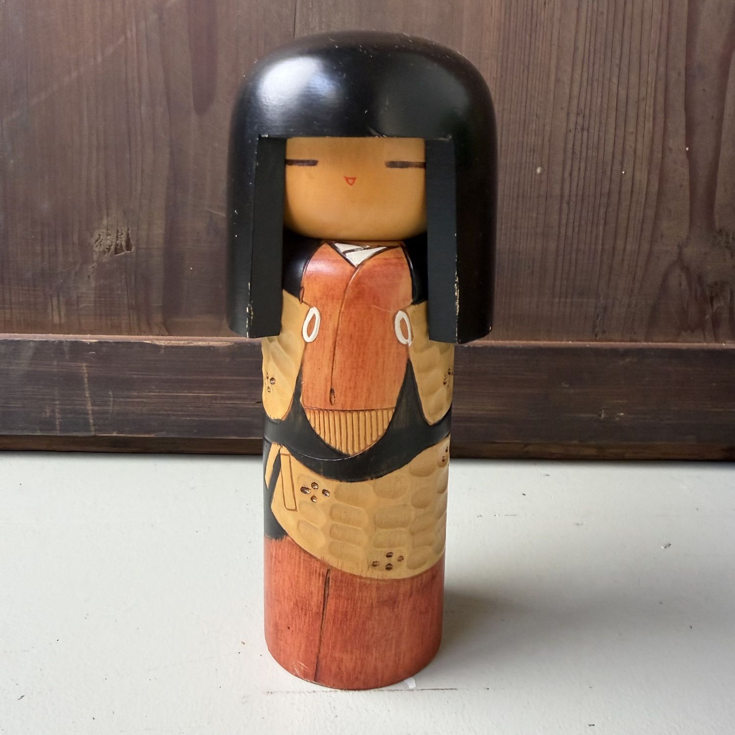 Vintage Japanse Gumma Kokeshi door Kisaku, 1970s Vintage Japanse Gumma Kokeshi door Kisaku, 1970s