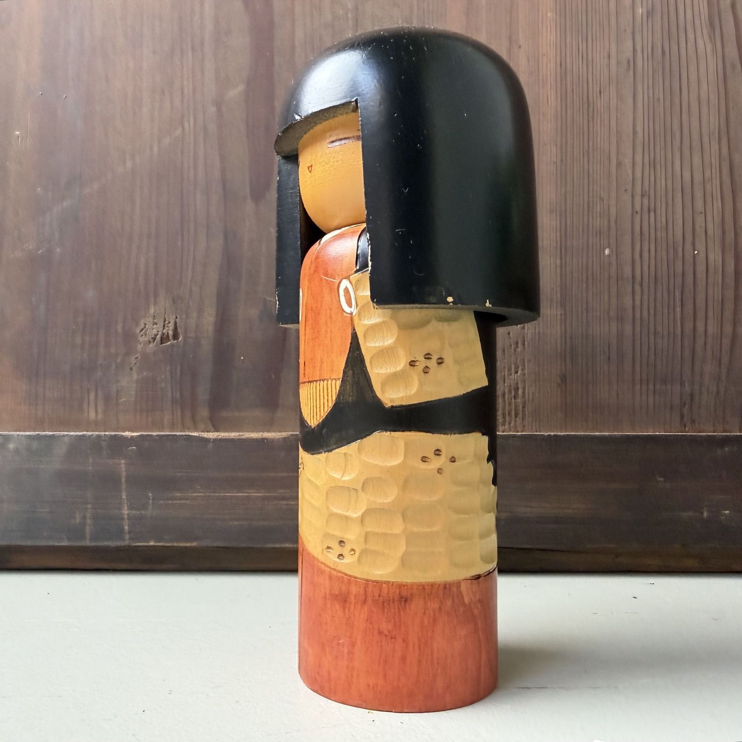 Vintage Japanse Gumma Kokeshi door Kisaku, 1970s
