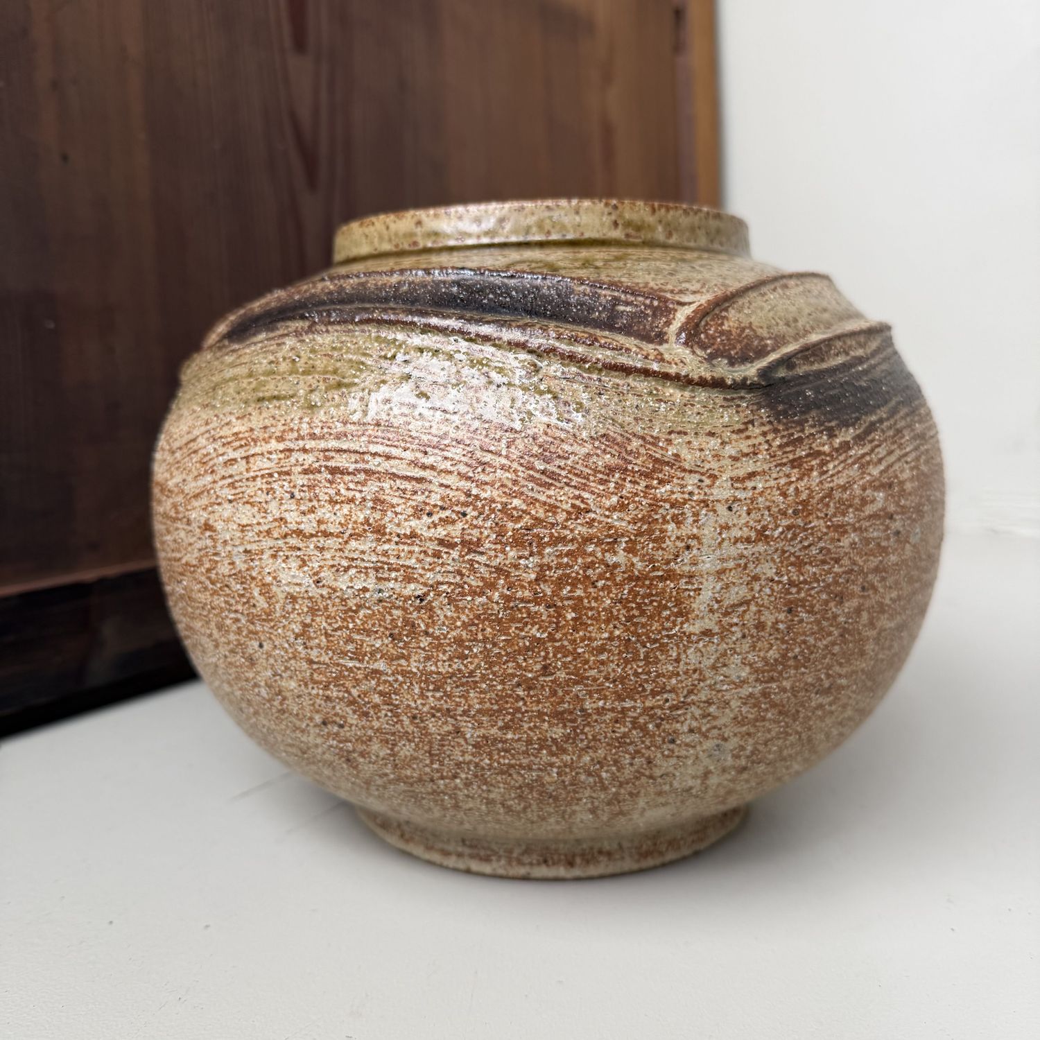 Chikuzen Koishiwara-yaki Ikebana Vase by Yanase San’emon, 1970s