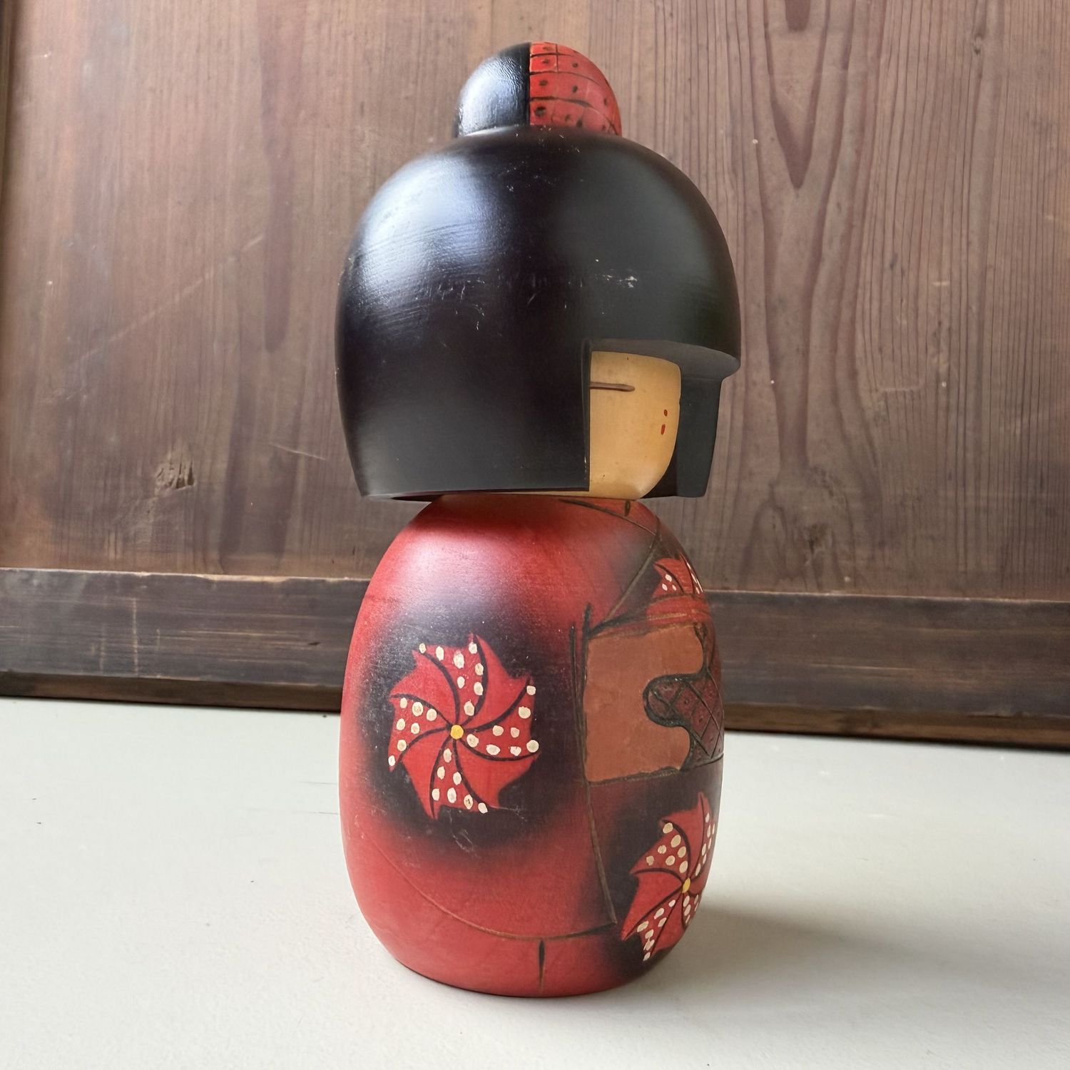 Vintage Japanse Kokeshi door Masae Fujikawa, 1970s