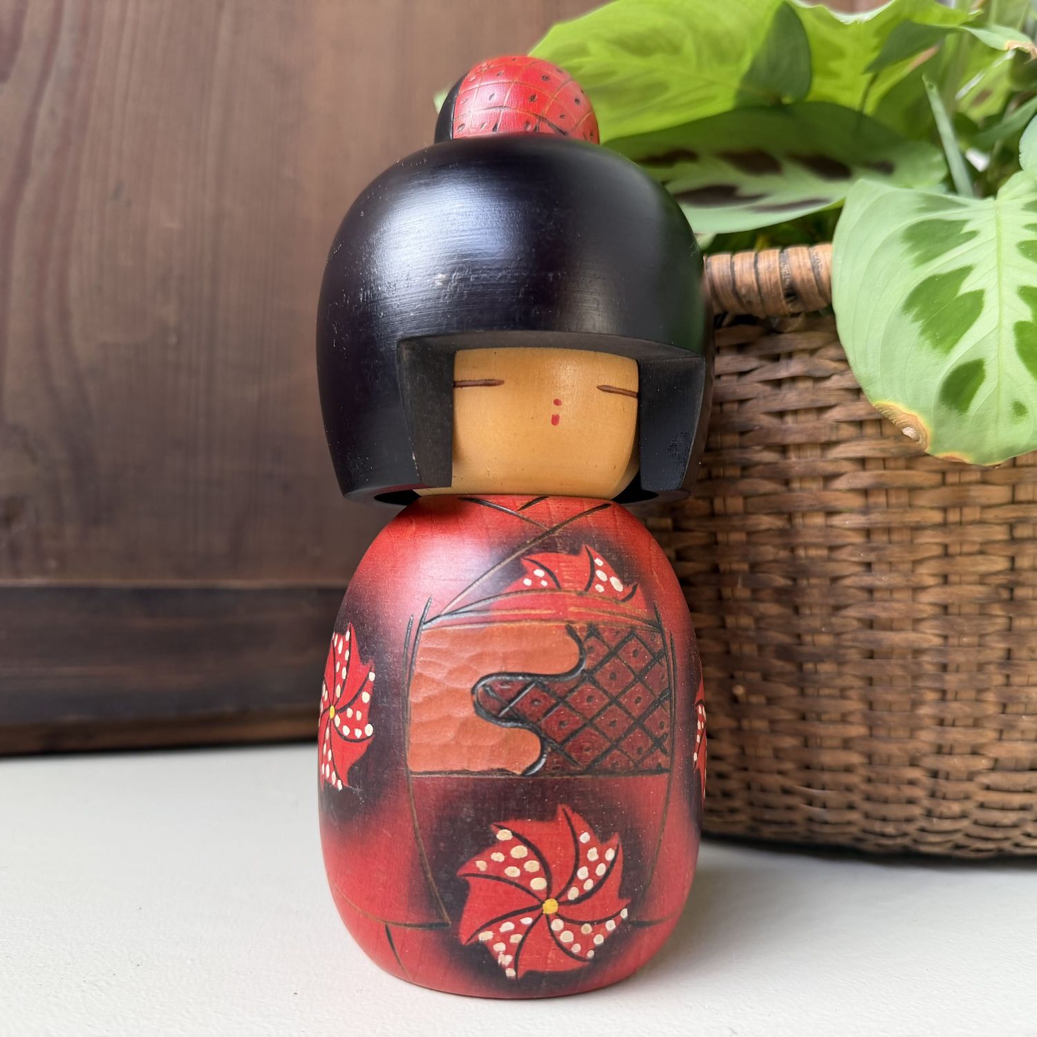 Vintage Japanse Kokeshi door Masae Fujikawa, 1970s Vintage Japanse Kokeshi door Masae Fujikawa, 1970s