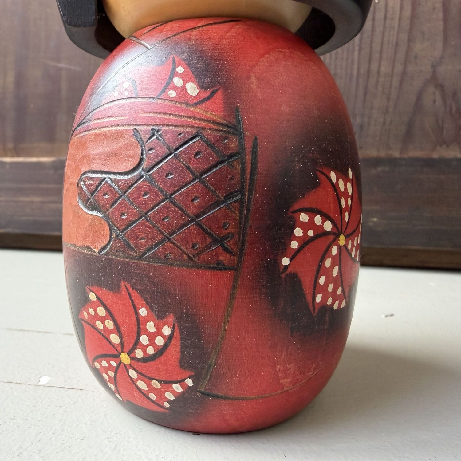 Vintage Japanse Kokeshi door Masae Fujikawa, 1970s