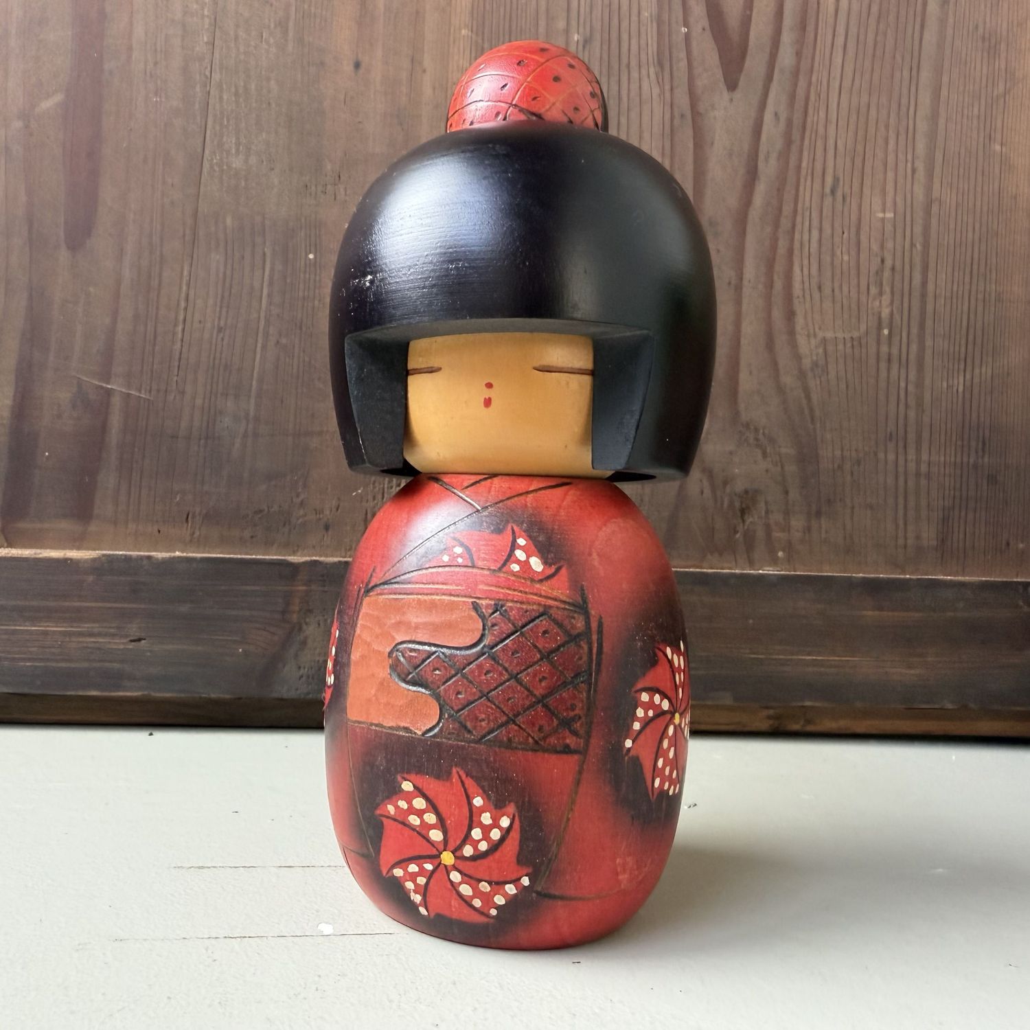 Vintage Japanse Kokeshi door Masae Fujikawa, 1970s