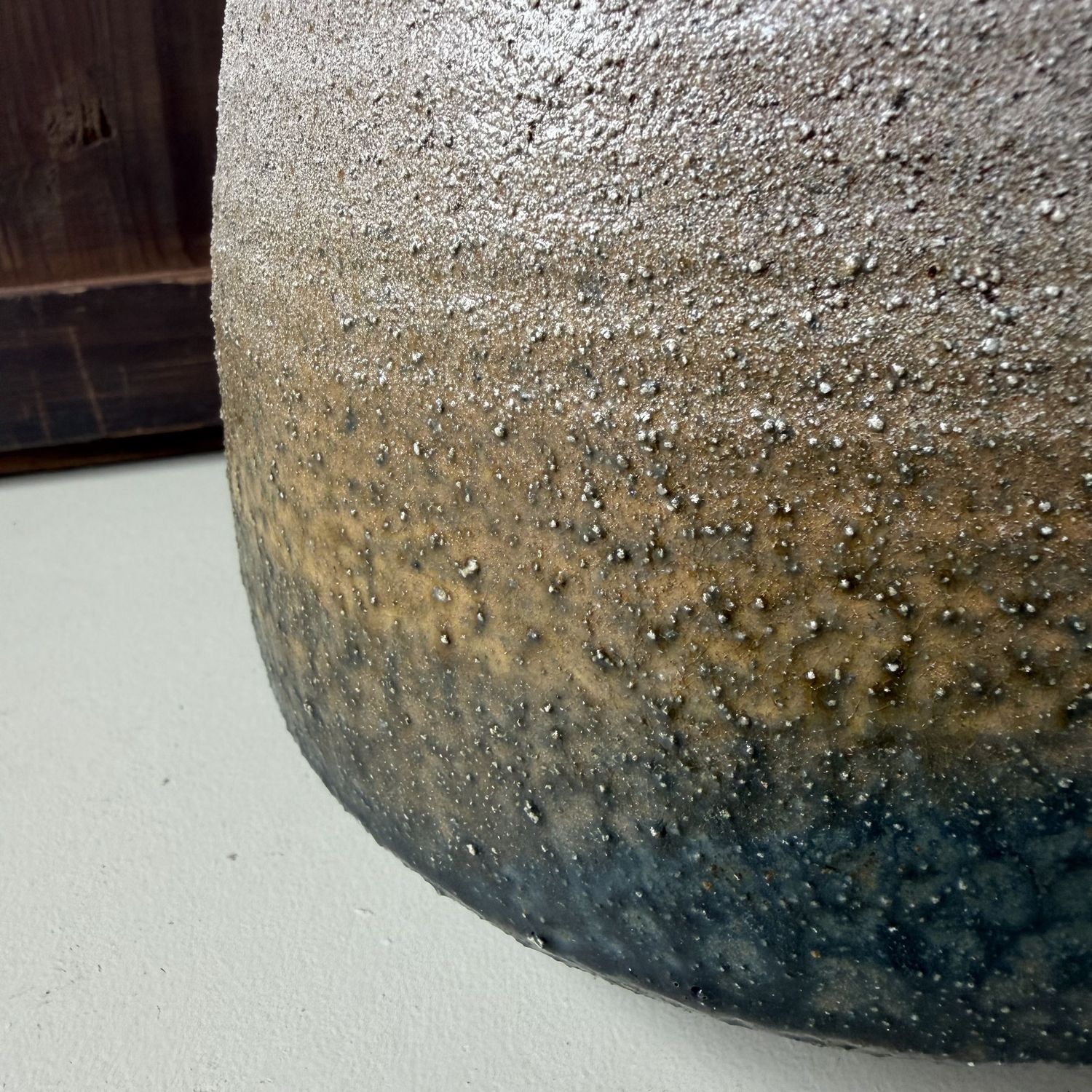 Japanese Seto-yaki Ikebana Vase by Kato Shō, 1980s
