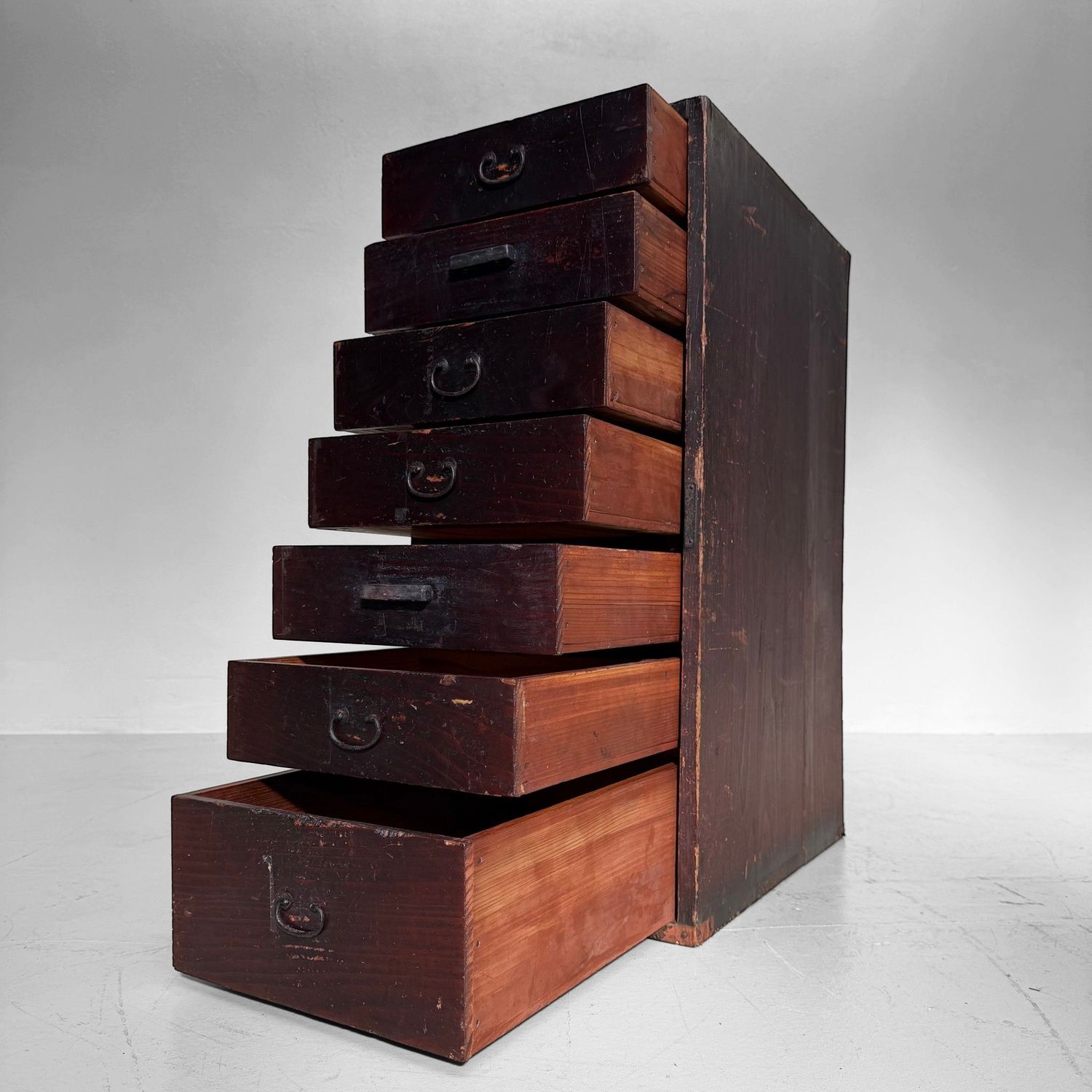 Antique Japanese Gyōshō-bako, Carrying Cabinet with Seven Drawers, 1870–1890 Antique Japanese Gyōshō-bako, Carrying Cabinet with Seven Drawers, 1870–1890
