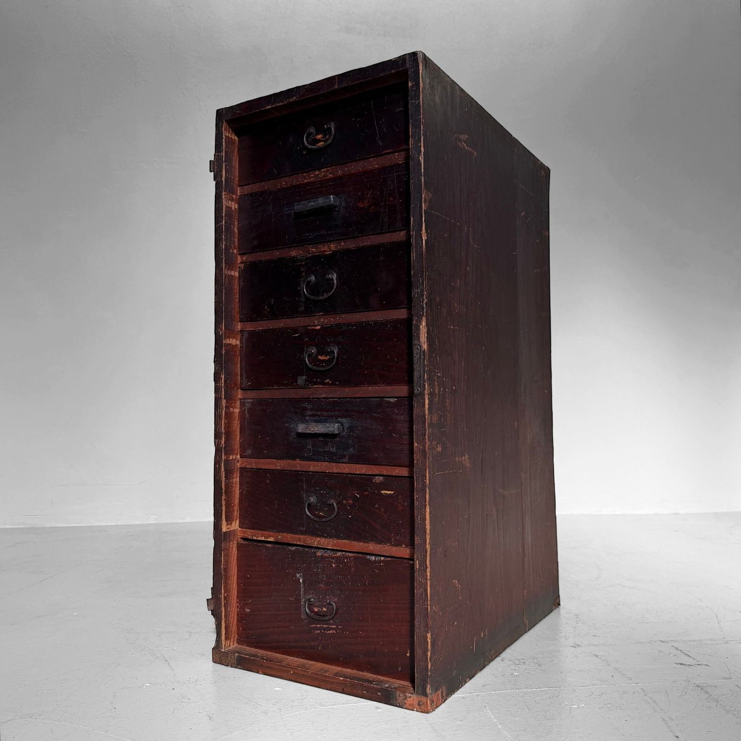 Antique Japanese Gyōshō-bako, Carrying Cabinet with Seven Drawers, 1870–1890