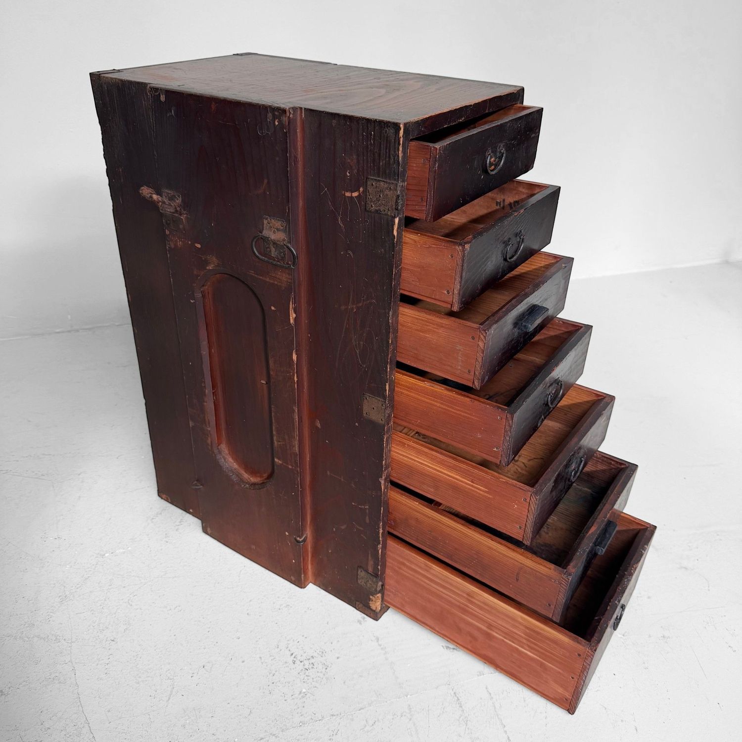 Antique Japanese Gyōshō-bako, Carrying Cabinet with Seven Drawers, 1870–1890 Antique Japanese Gyōshō-bako, Carrying Cabinet with Seven Drawers, 1870–1890