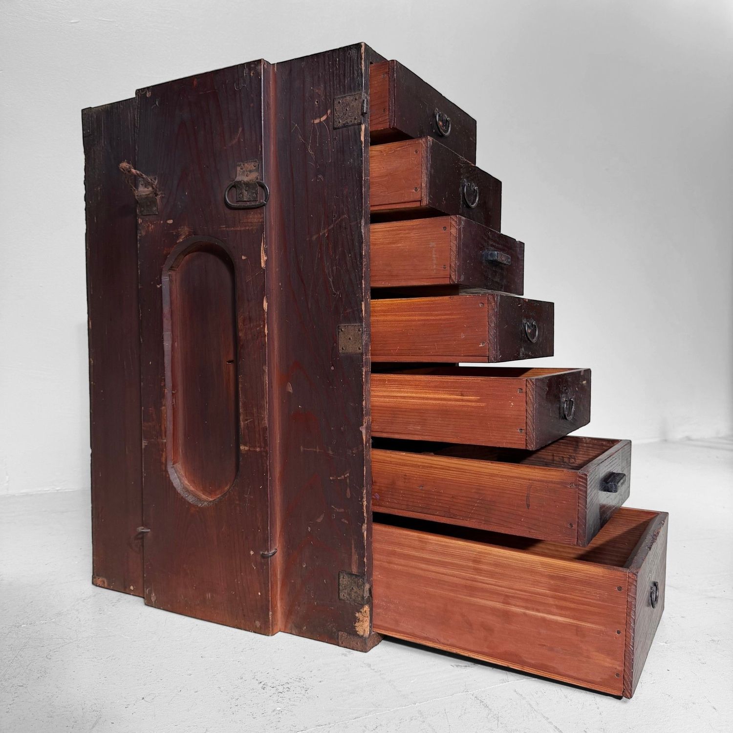 Antique Japanese Gyōshō-bako, Carrying Cabinet with Seven Drawers, 1870–1890 Antique Japanese Gyōshō-bako, Carrying Cabinet with Seven Drawers, 1870–1890