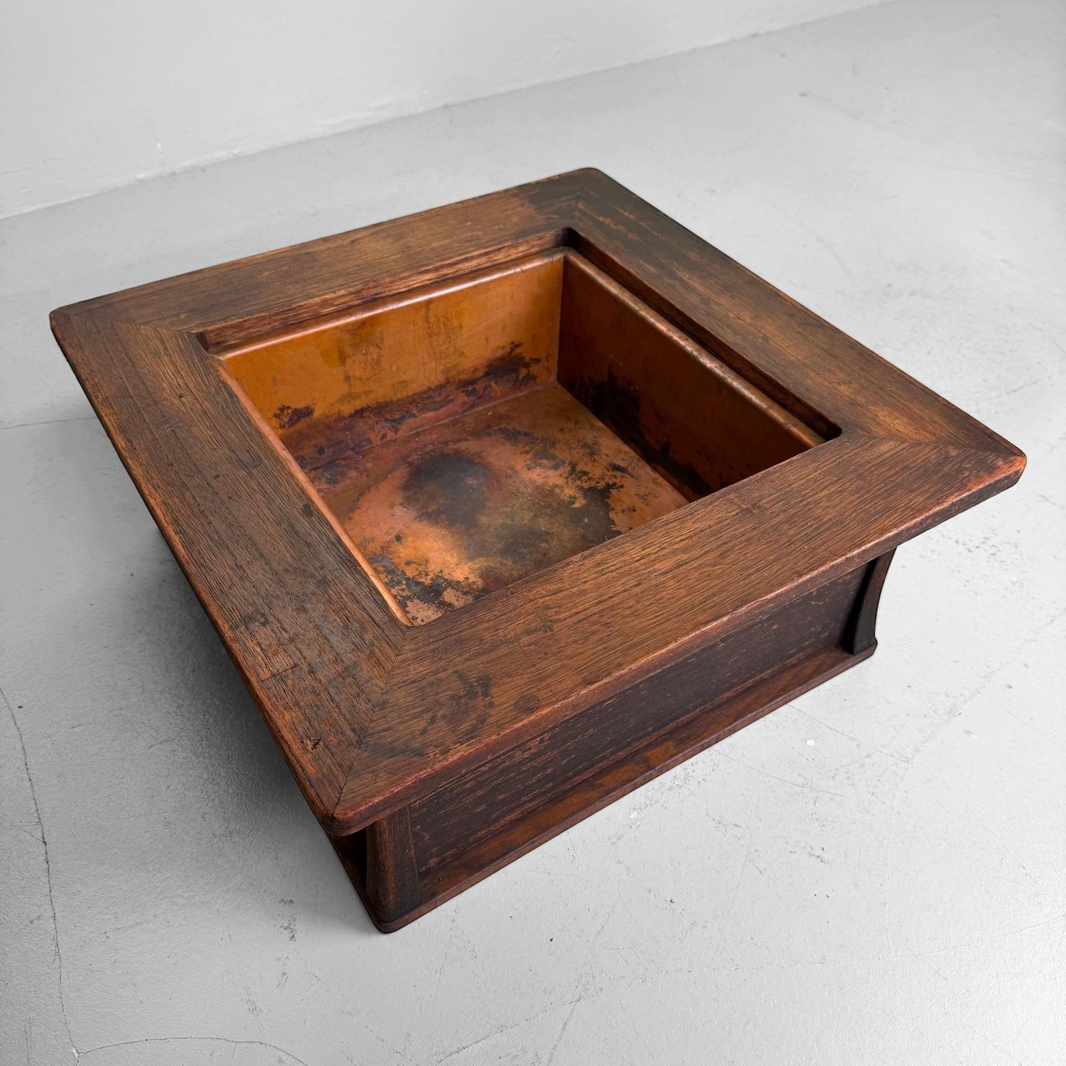 Antieke Japanse Houten Hibachi / Plantenhouder, 1880–1900