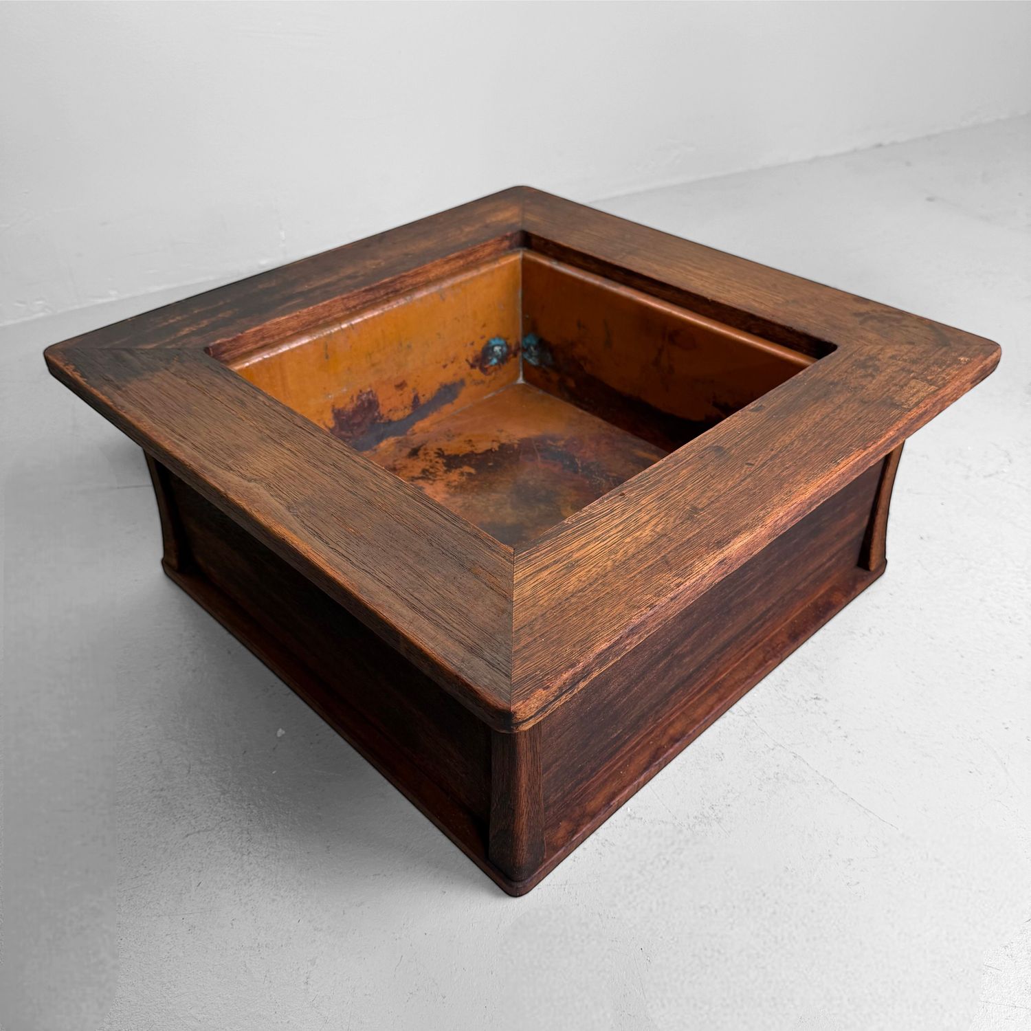 Antieke Japanse Houten Hibachi / Plantenhouder, 1880–1900