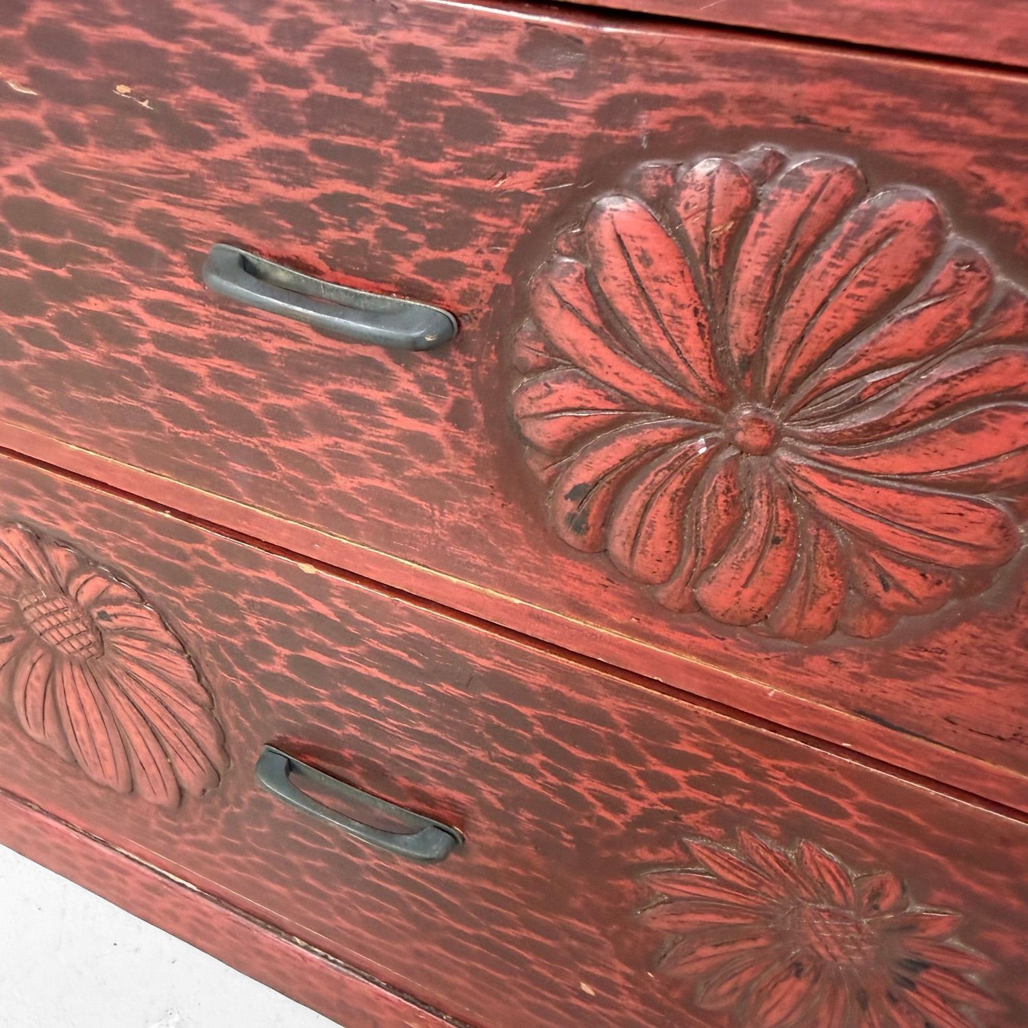 Antiek Japans Ladekastje ‘Kiku’, Klein Opbergmeubel, ca. 1920