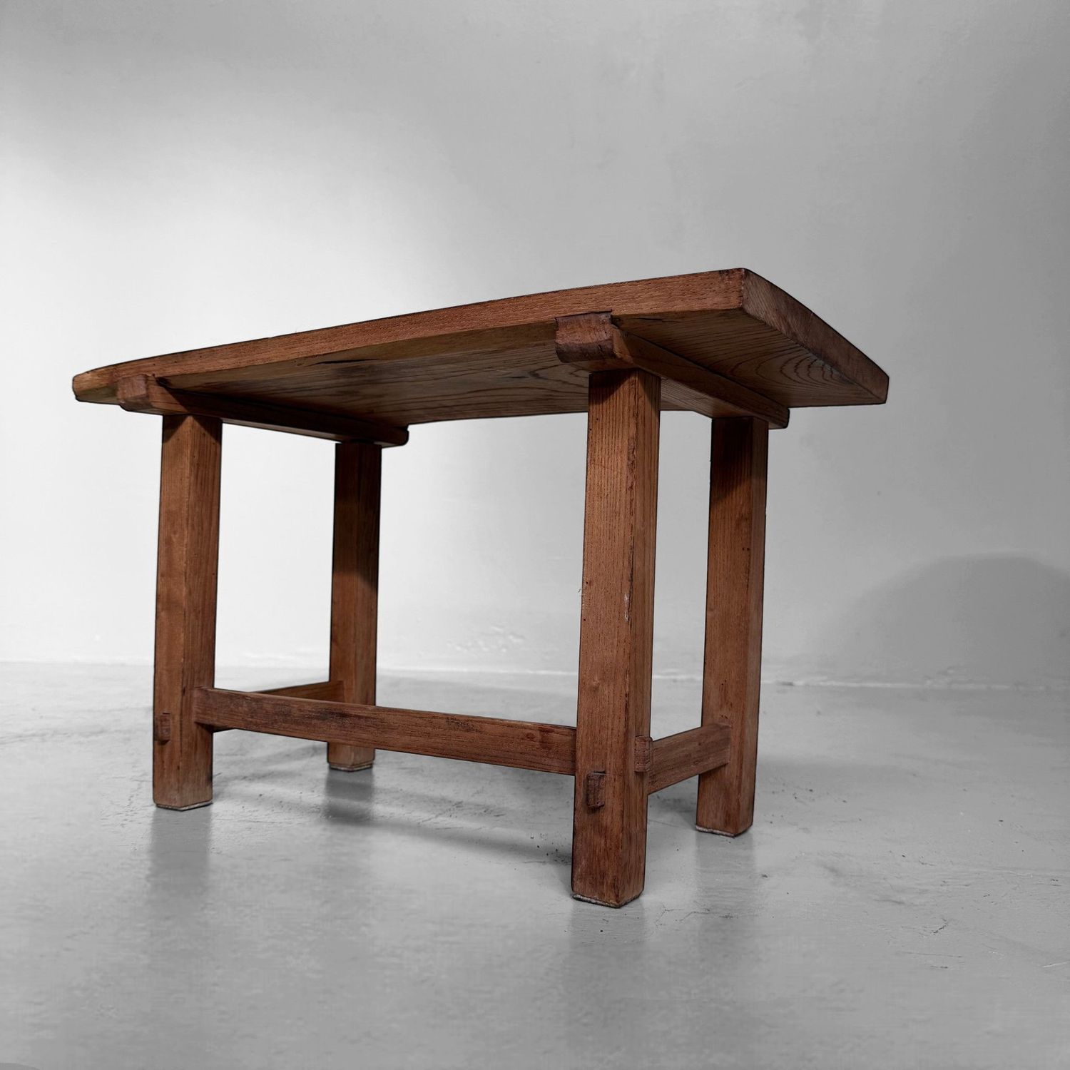 Antieke Japanse Lage Houten Tafel, Meiji-inscriptie 1897