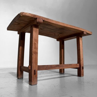 Antieke Japanse Lage Houten Tafel, Meiji-inscriptie 1897