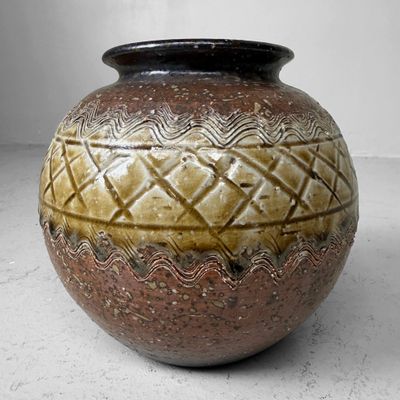 Vintage Japanese Shigaraki-yaki Ikebana Vase, 1970–1980