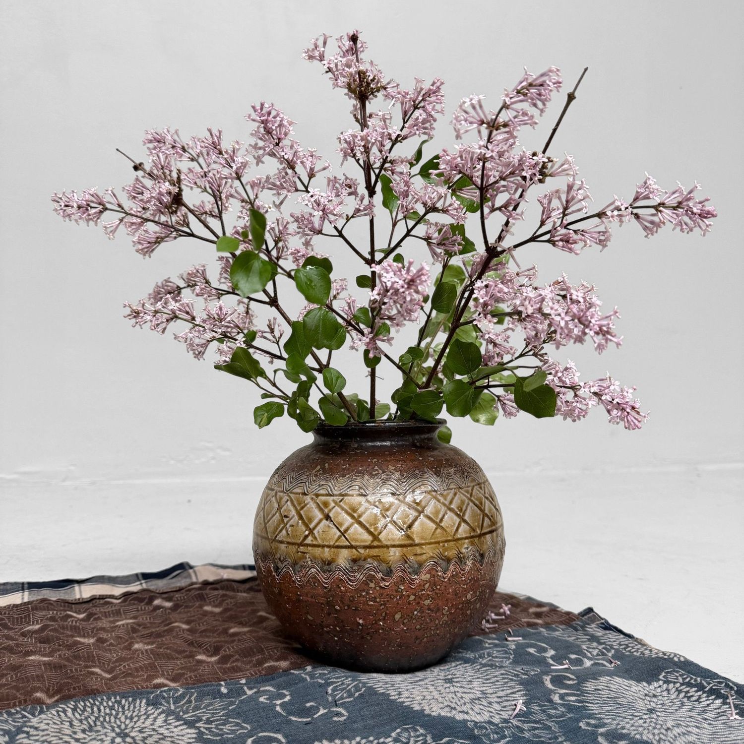 Vintage Japanese Shigaraki-yaki Ikebana Vase, 1970–1980