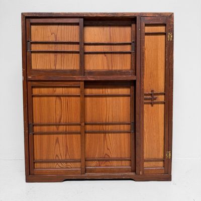 Vintage Japanese Storage Cabinet with Sliding Doors, 1960–1970