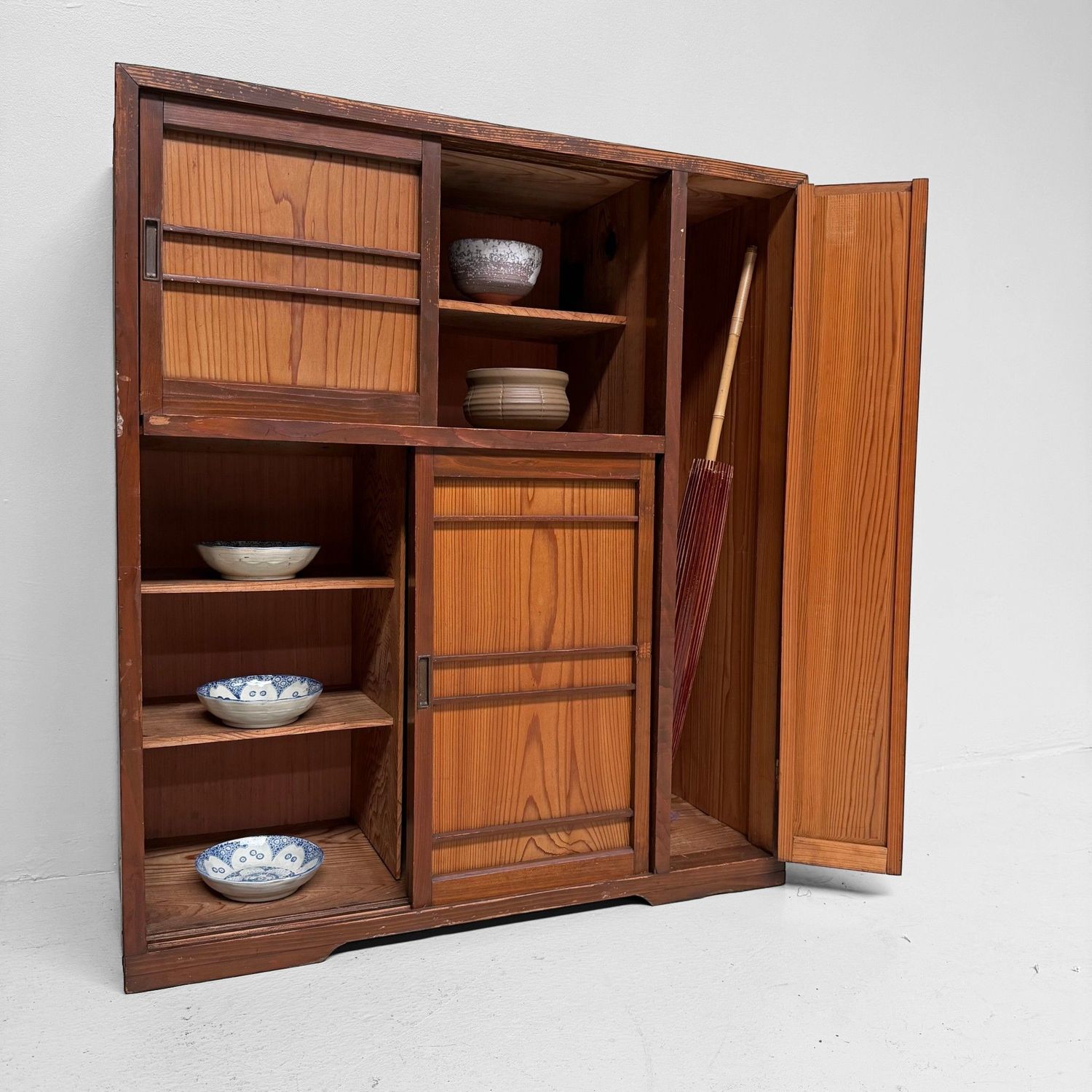 Vintage Japanese Storage Cabinet with Sliding Doors, 1960–1970