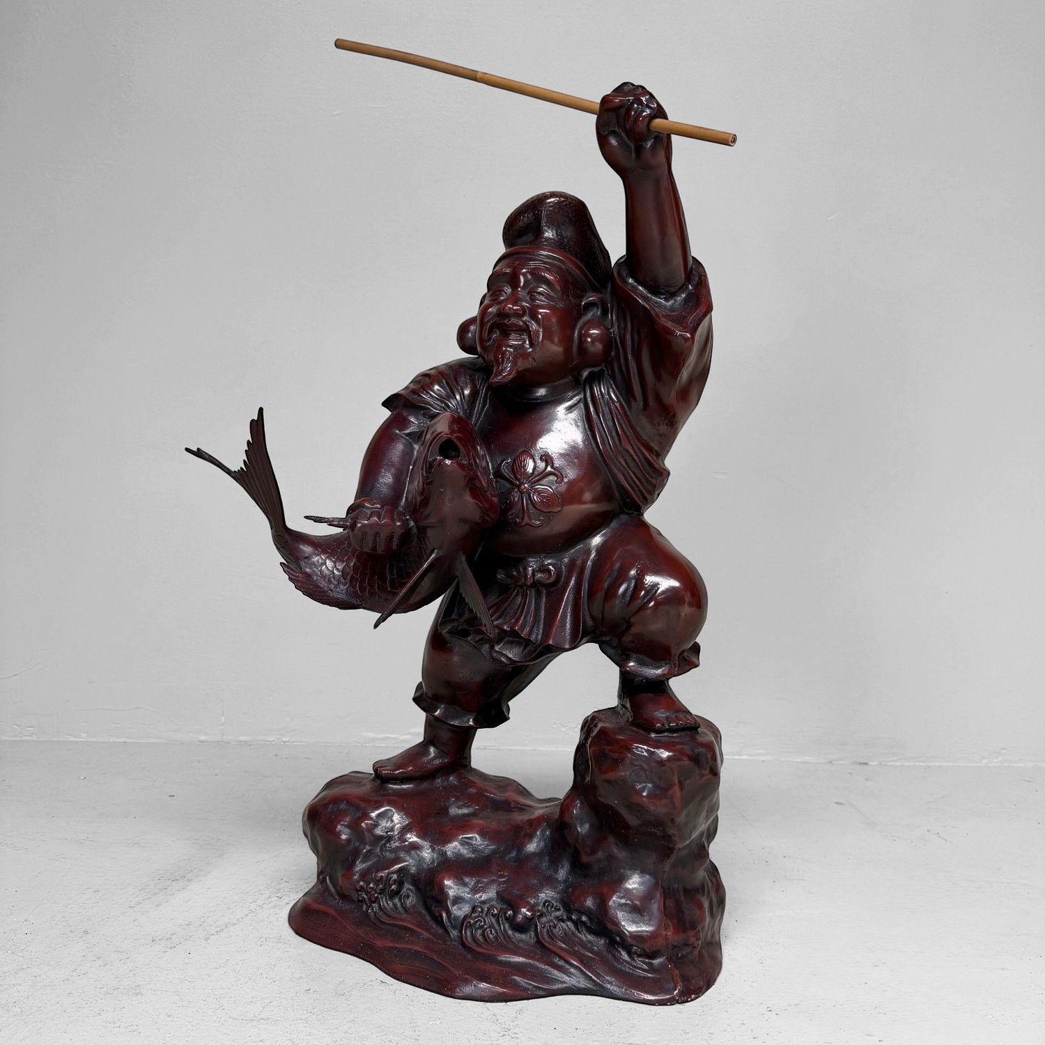Large Japanese Ebisu Statue, Luck & Prosperity, 1950–1970