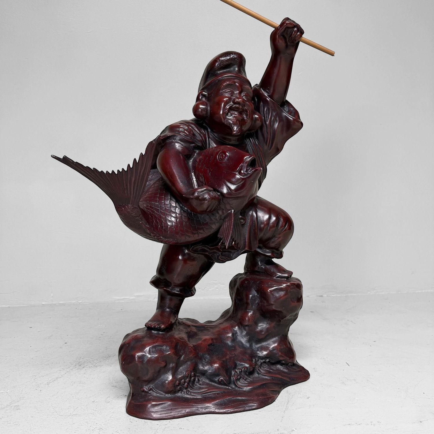 Large Japanese Ebisu Statue, Luck & Prosperity, 1950–1970