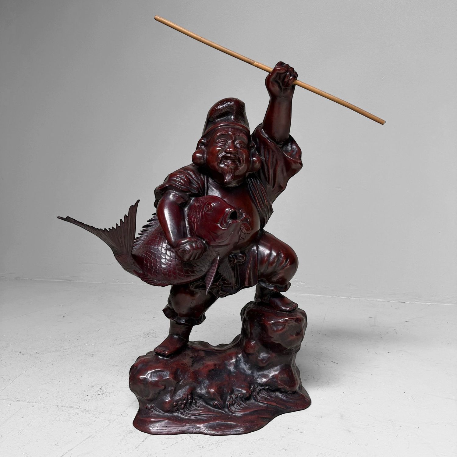 Large Japanese Ebisu Statue, Luck & Prosperity, 1950–1970
