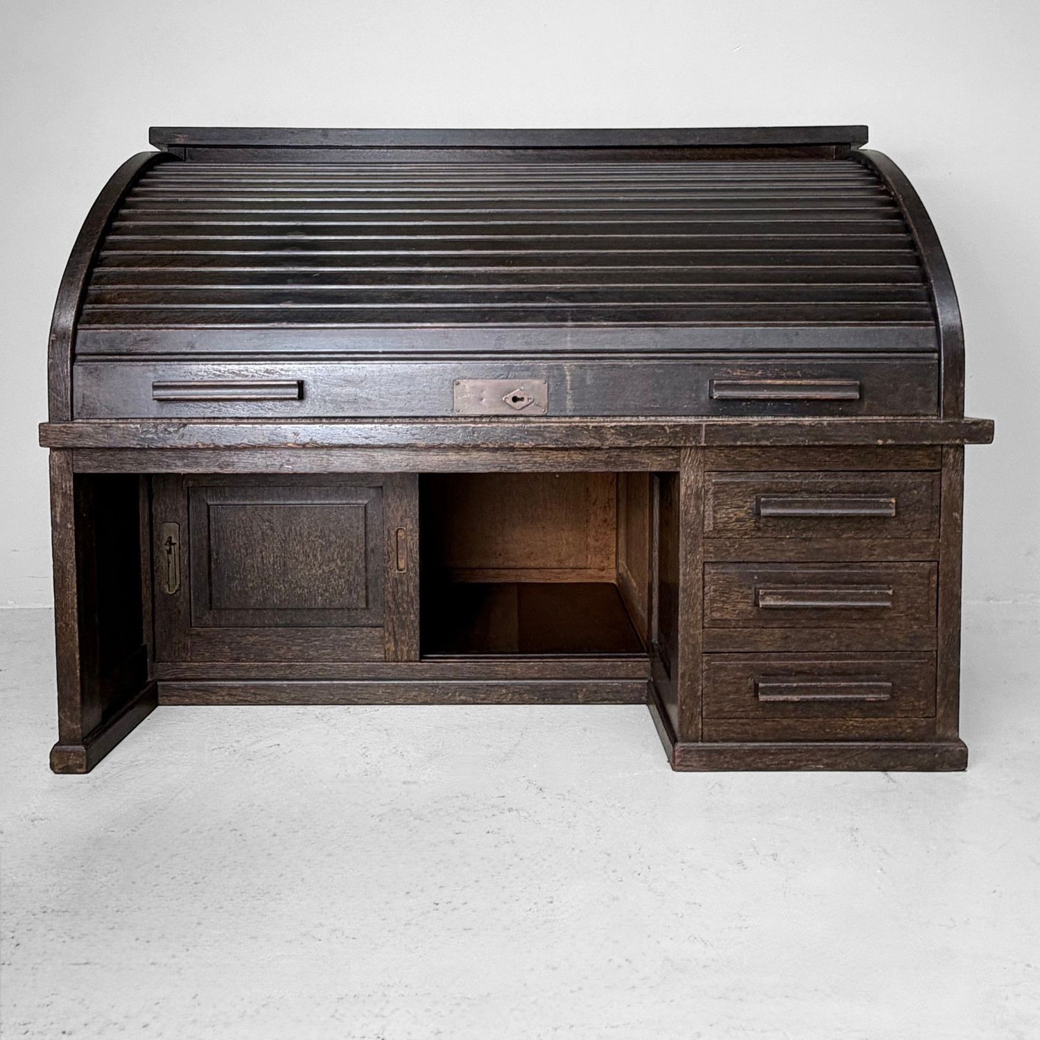 Japanese Seated Writing Desk / Shosai-zukue with Tambour Door, 1920–1930