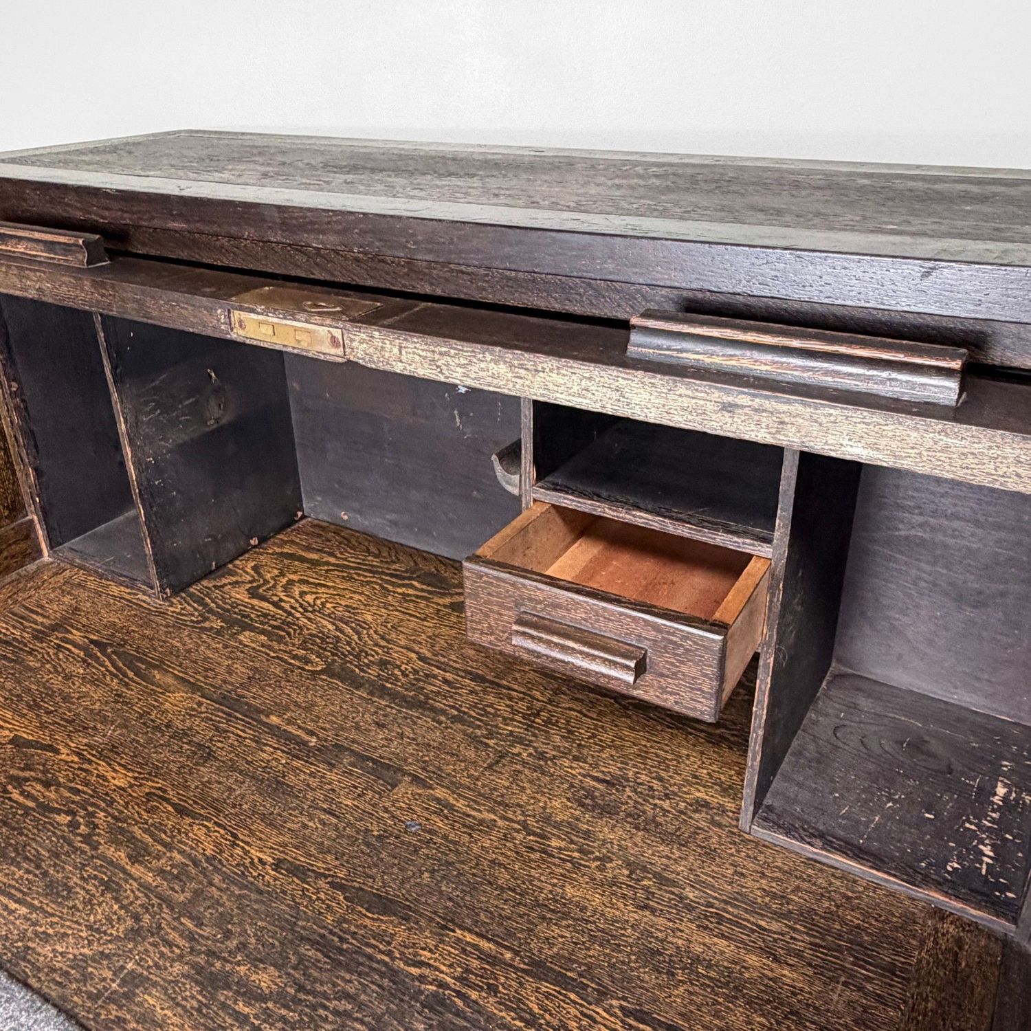 Japanese Seated Writing Desk / Shosai-zukue with Tambour Door, 1920–1930