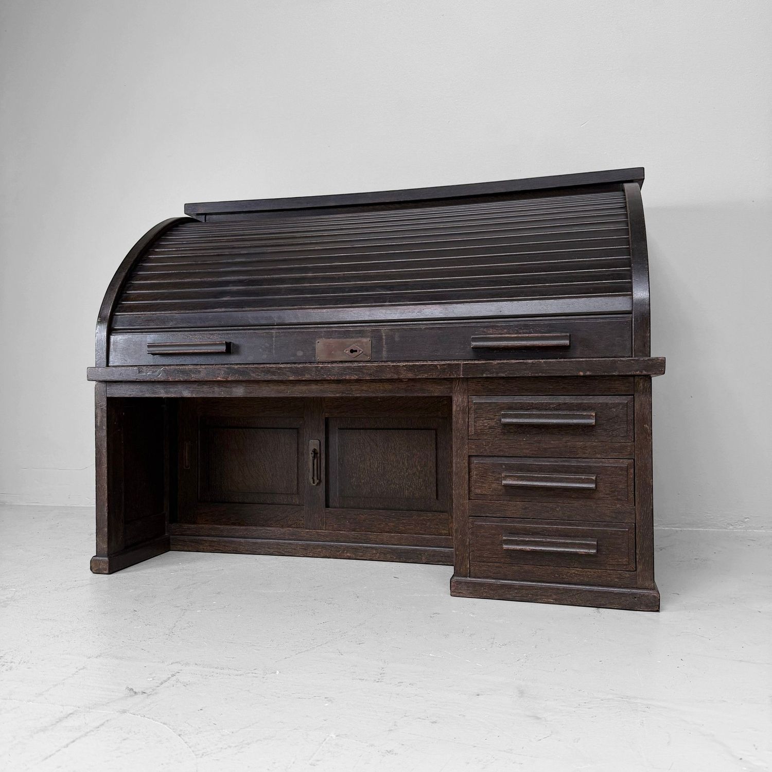 Japanese Seated Writing Desk / Shosai-zukue with Tambour Door, 1920–1930